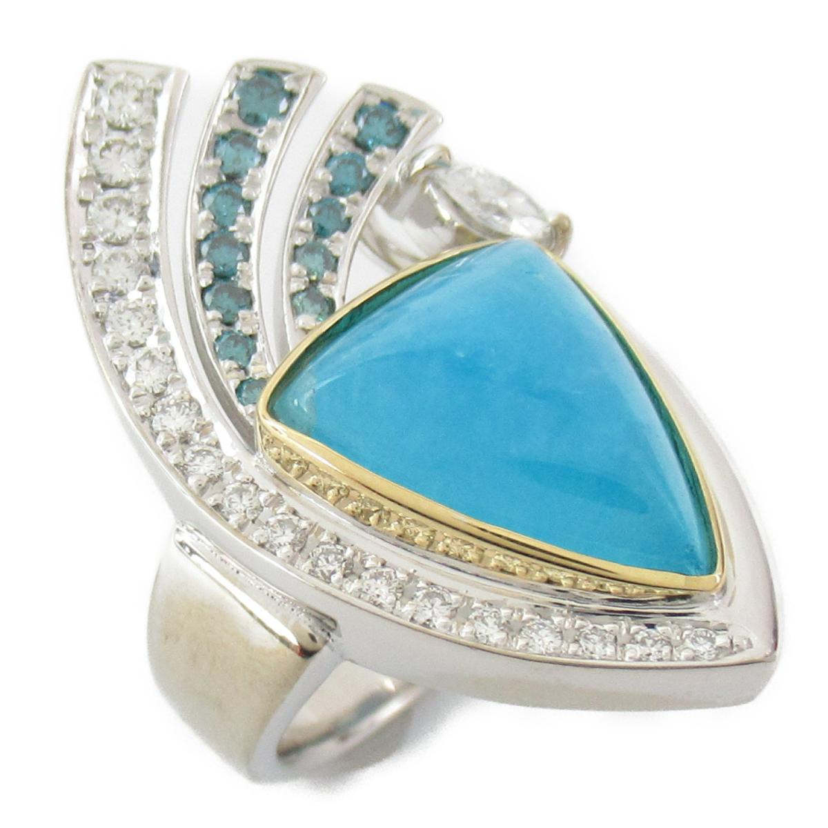 クーポン対象外 指輪 リング ジュエリー ヘモミーファイト アクセサリー 宝石 ブランドオフ Brandoff Jewelry 中古 ライトブルーｘシルバー 0 93ct 8 03ctｘダイヤモンド K18ホワイトゴールドｘヘモミーファイト レディース メンズ ノーブランドジュエリー 指輪