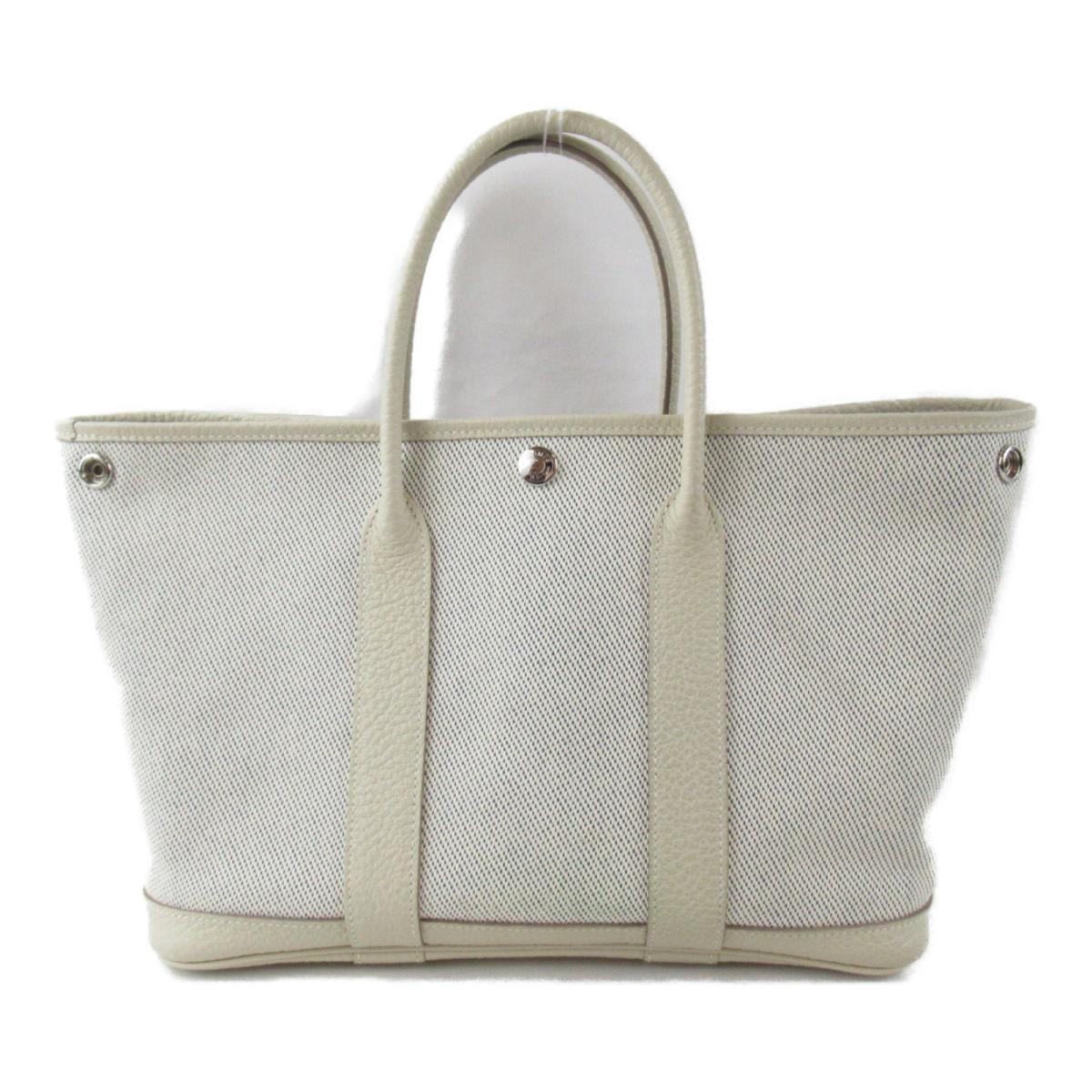 激安通販新作 Brandoff Hermes 中古 ホワイト レザーｘトワルアッシュ レディース メンズ バッグ トートバッグ ガーデンtpm エルメス ブランドオフ トート トートバック バック ブランドバッグ ブランド Www Dupoll Com
