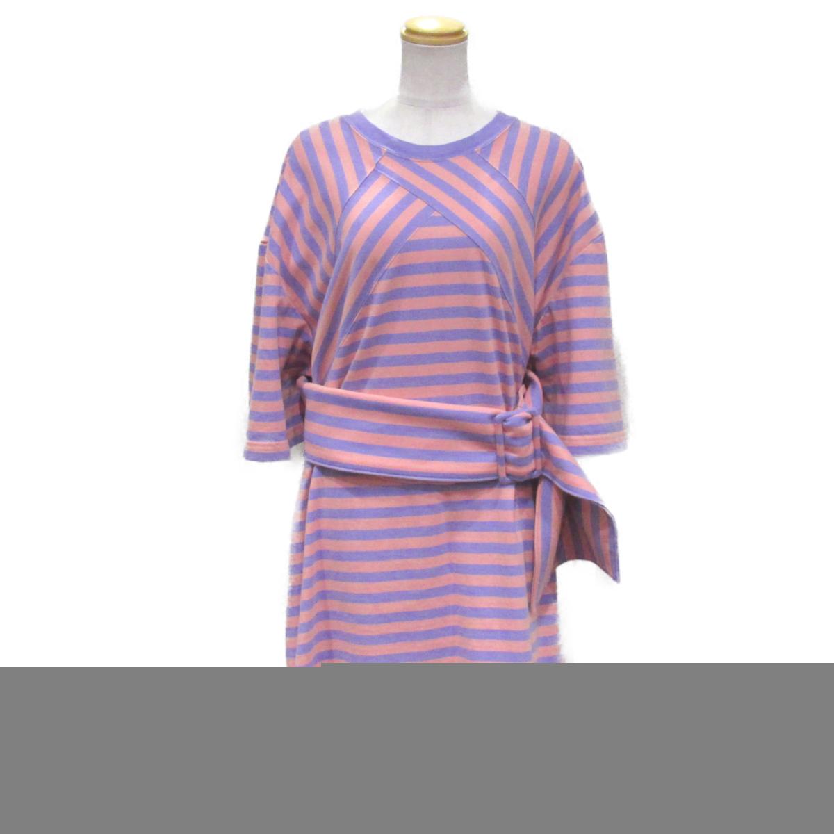 公式通販 マーク ジェイコブス ワンピース ベルト付き 衣料品 レディース コットン100 ピンク X パープル 中古 Marc Jacobs Brandoff ブランドオフ 衣類 ブランド 期間限定開催 ワンピース Www Alatuji Com