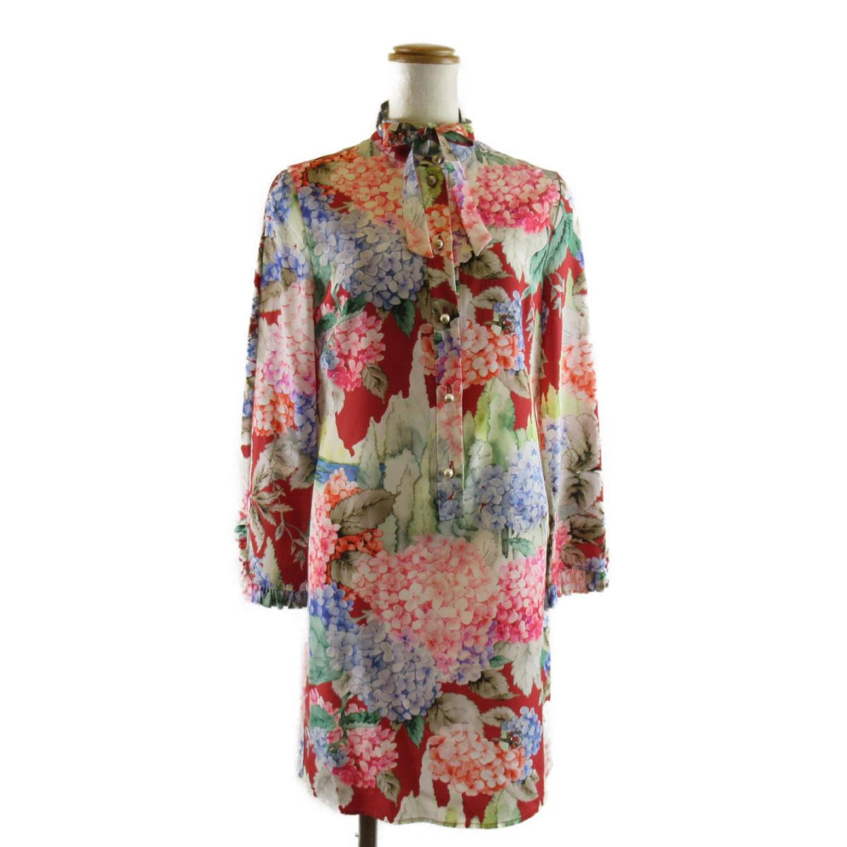 グッチ ワンピース 衣料品 レディース レディース シルク ワンピース ワンピース レッドｘマルチカラー レディースファッション 中古 日本限定 ブランドレディースファッション Gucci Brandoff ブランドオフ 衣類 ブランド Brandoff Tokyo Gucci ワンピース