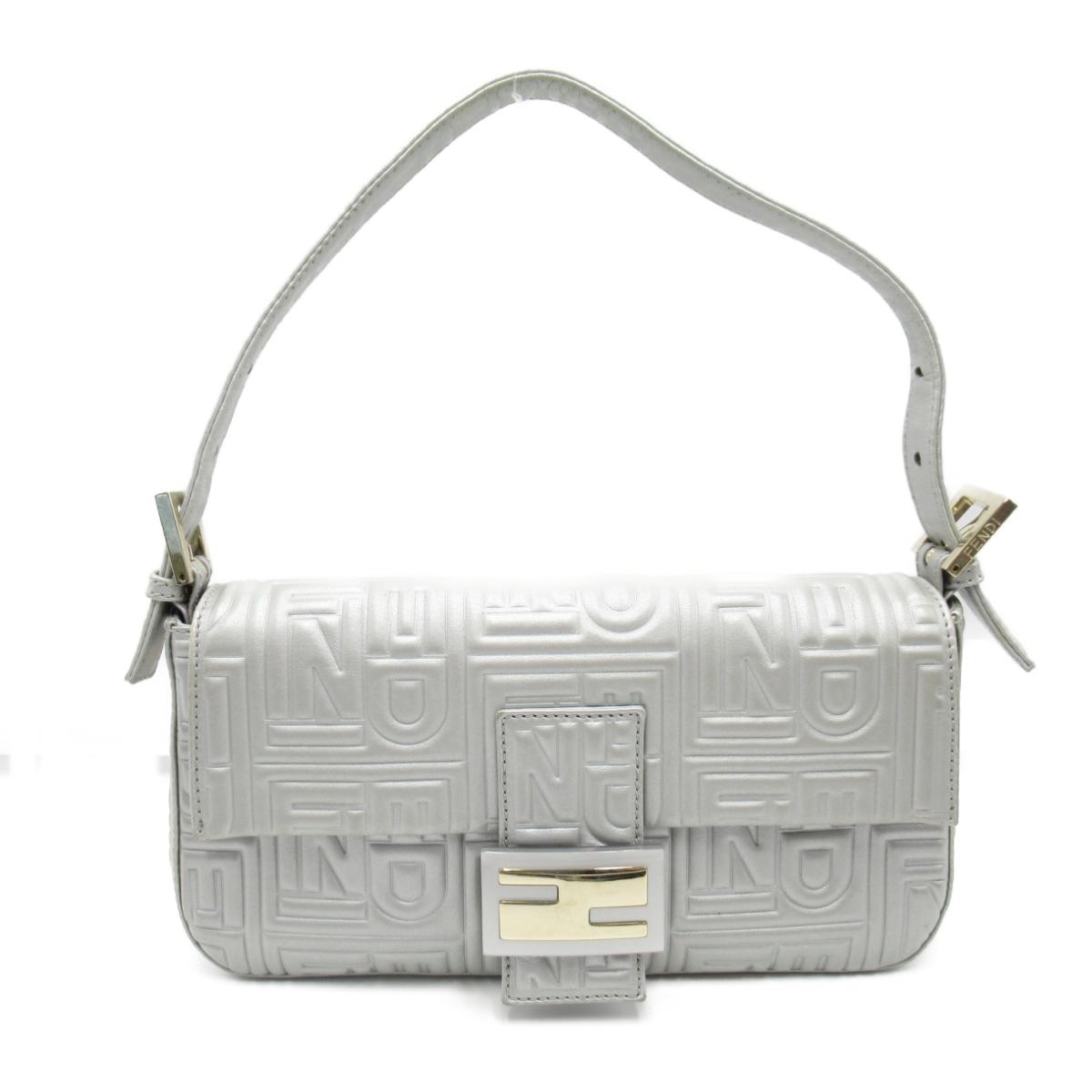 Fendi ワンショルダーバッグ レザー バッグ ランクa 送料無料 バッグ ブランドオフ 誕生日 プレゼント ギフト レディース 中古 フェンディ ワンショルダーバッグ バッグ レディース レザー シルバー Brandoff Tokyo