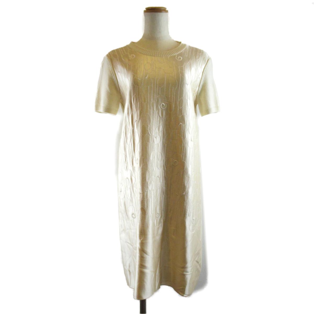 中古 クリスチャン ディオール ニットワンピース 衣料品 レディース ウール X カシミア ホワイト Bilalshahrour Fr