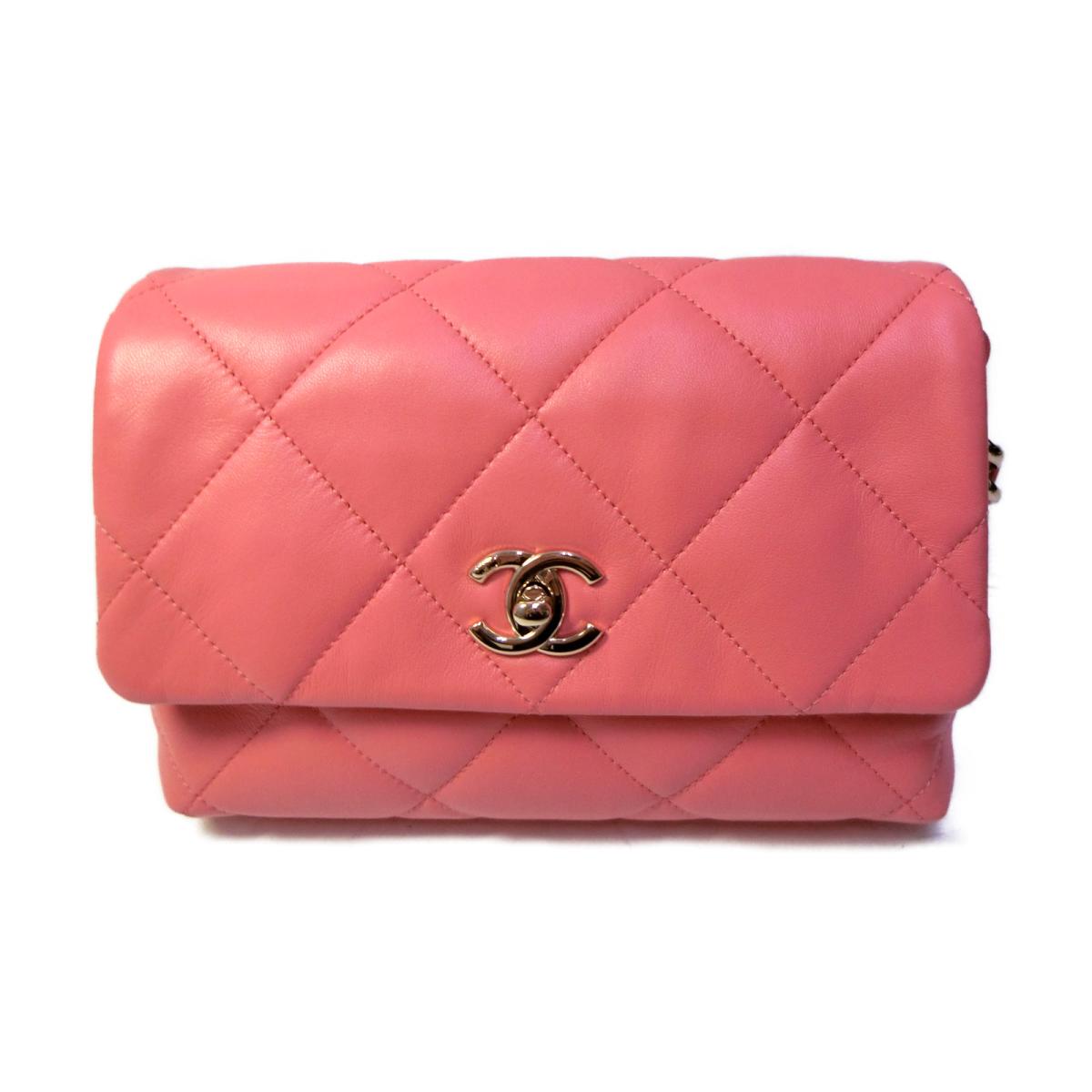 割引発見 レディース バッグ ショルダーバッグ スモールフラップ シャネル 羊革 肩掛け ショルダー ショルダーバック バック ブランドバッグ ブランド ブランドオフ Brandoff Chanel 中古 As2299bna106 コーラルピンク ラム レディースバッグ