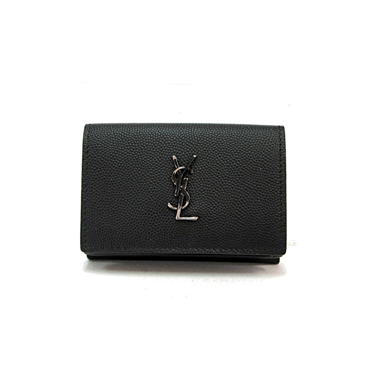 楽天市場 イブ サンローラン コンパクトウォレット 三つ折財布 財布 メンズ レザー ブラック 中古 Yves Saint Laurent Brandoff ブランドオフ レディース ブランド ブランド財布 レディース財布 サイフ Brandoff Tokyo