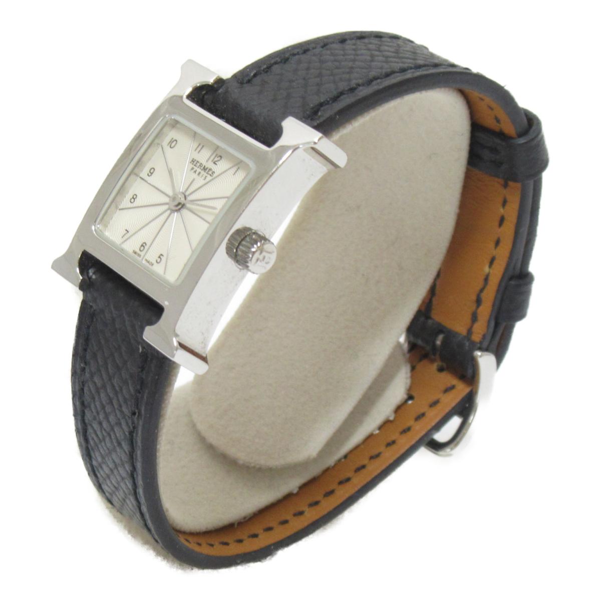 6 4 時より 全品ポイント3倍 最大1万円offクーポン 中古 エルメス Hウォッチ ウォッチ 腕時計 時計 レディース ステンレススチール Ss レザーベルト Hh1 110 Beregszaszietterem Hu
