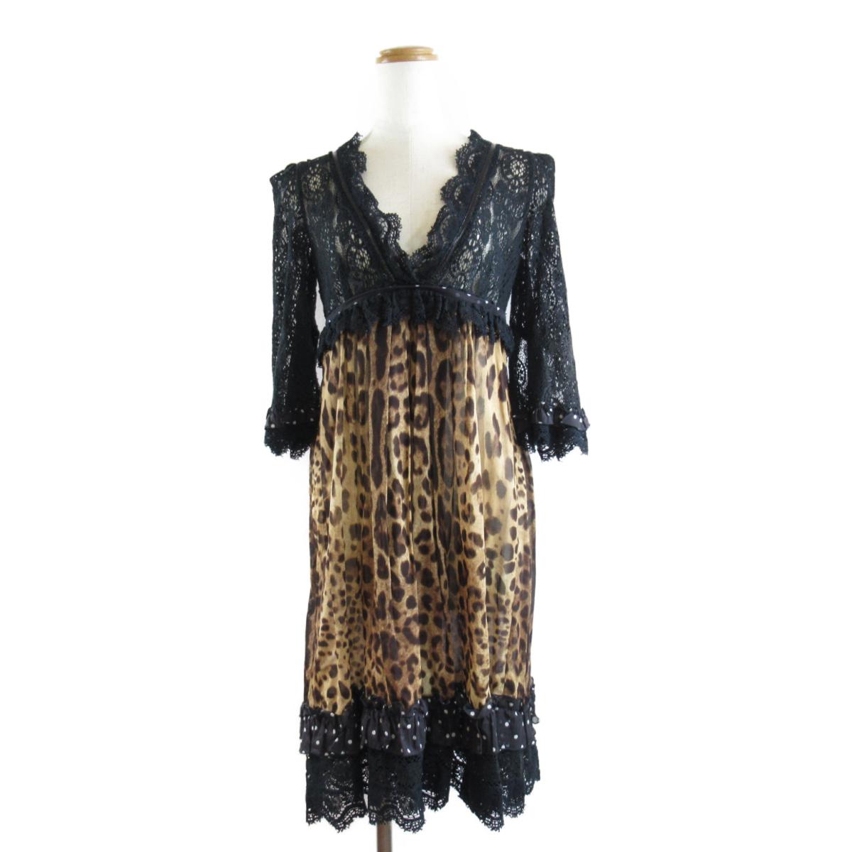 割引クーポン レディース ワンピース 中古 ドルチェ ガッバーナ 不明 ブラウン X ブラック ワンピース Williamsav Com