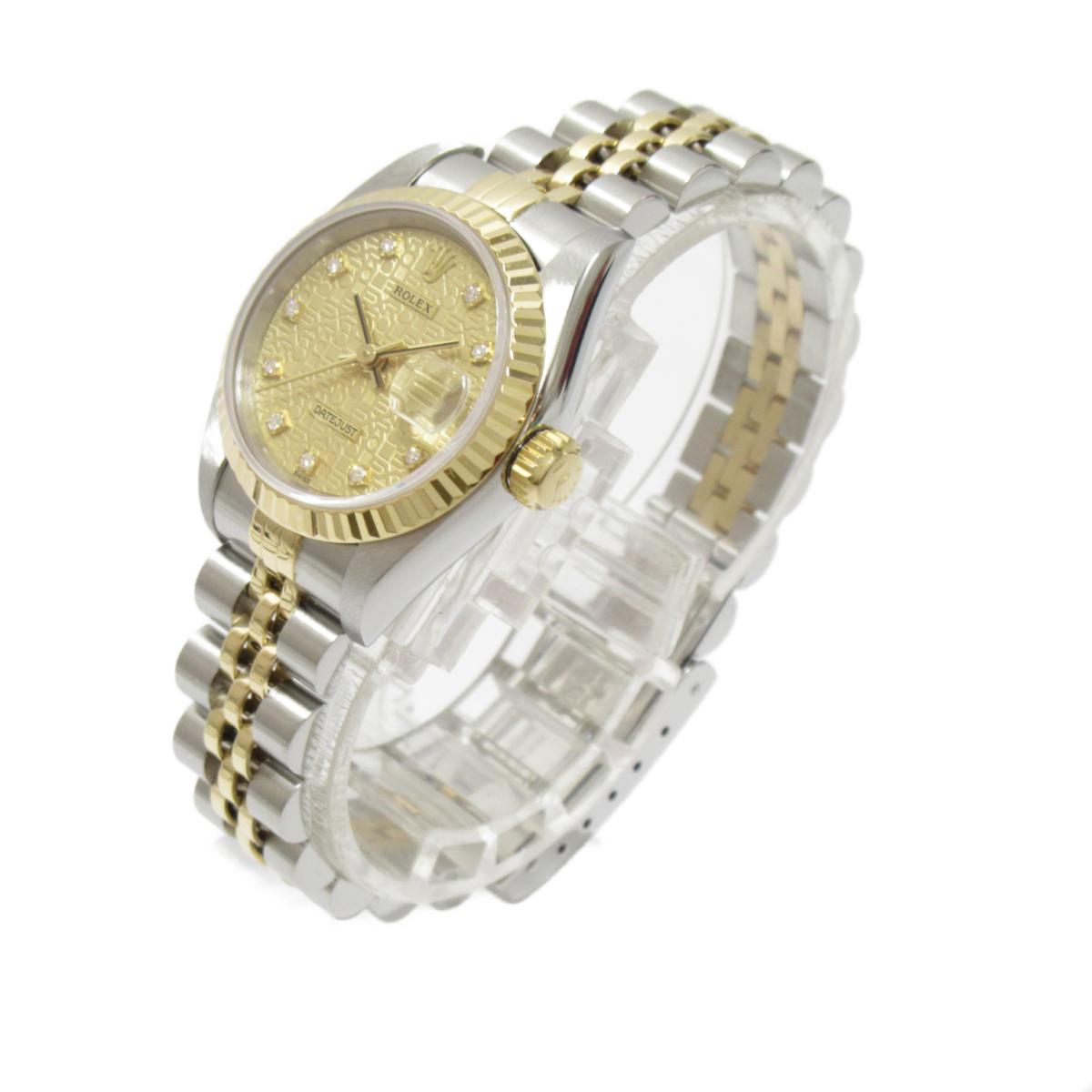 6 4 時より 全品ポイント3倍 最大1万円offクーポン 中古 ロレックス デイトジャスト ウォッチ 腕時計 時計 レディース ステンレススチール Ss K18イエローゴールド ダイヤモンド S番 Beregszaszietterem Hu