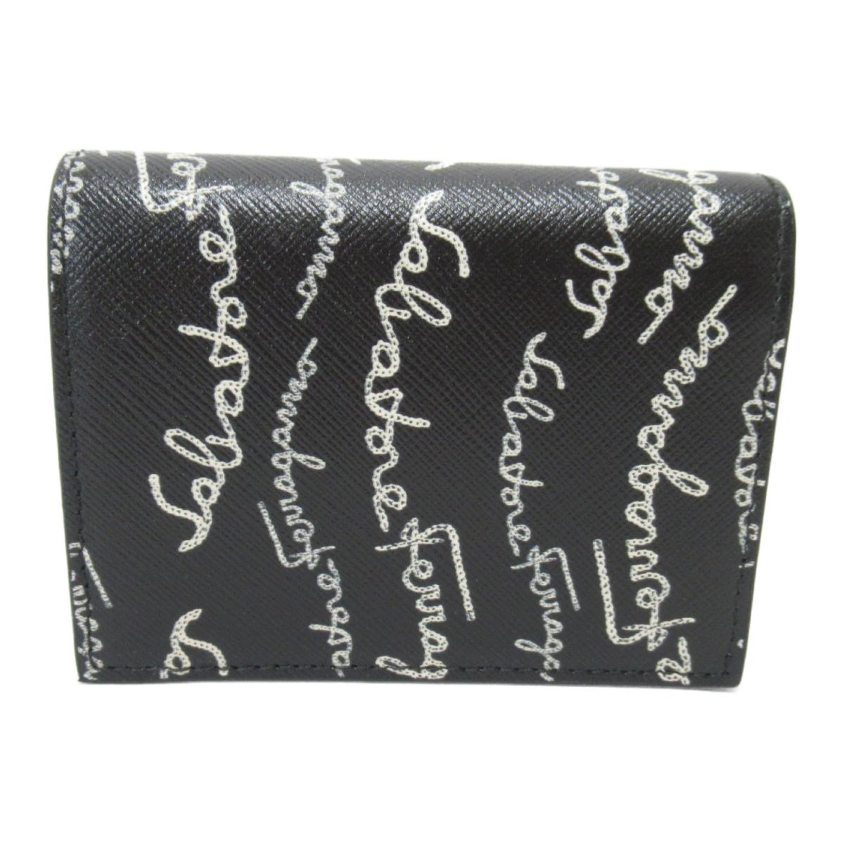 サルヴァトーレ フェラガモ 二つ折財布 財布 ユニセックス レザー ブラック 22d514 septicin Com