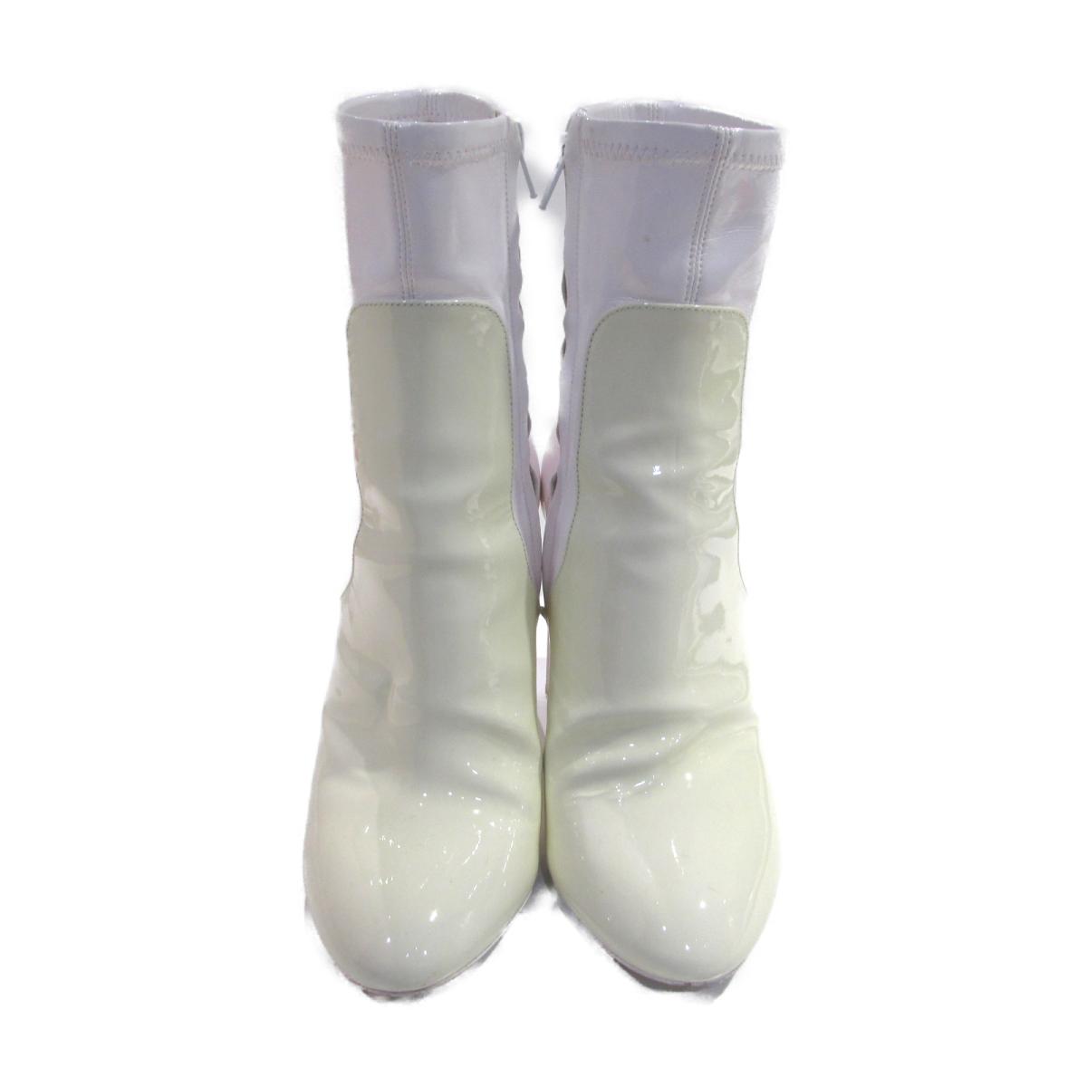 中古 ルイヴィトン ショート ブーツ その他 レディース エナメル アイボリー Bouncesociety Com