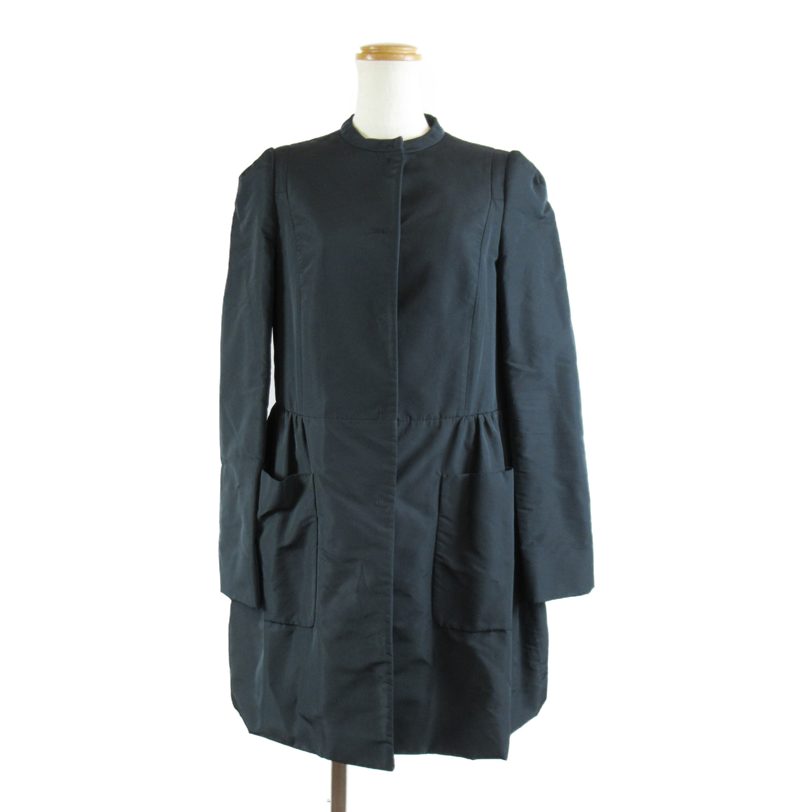 ミュウ ミュウ Miu Miu 否色合い被風 蛇足アウター ウェア貫録 アウター その他 ポリエステル レディース ブラック血統 ブラック 中古 Bairien Yamagata Jp