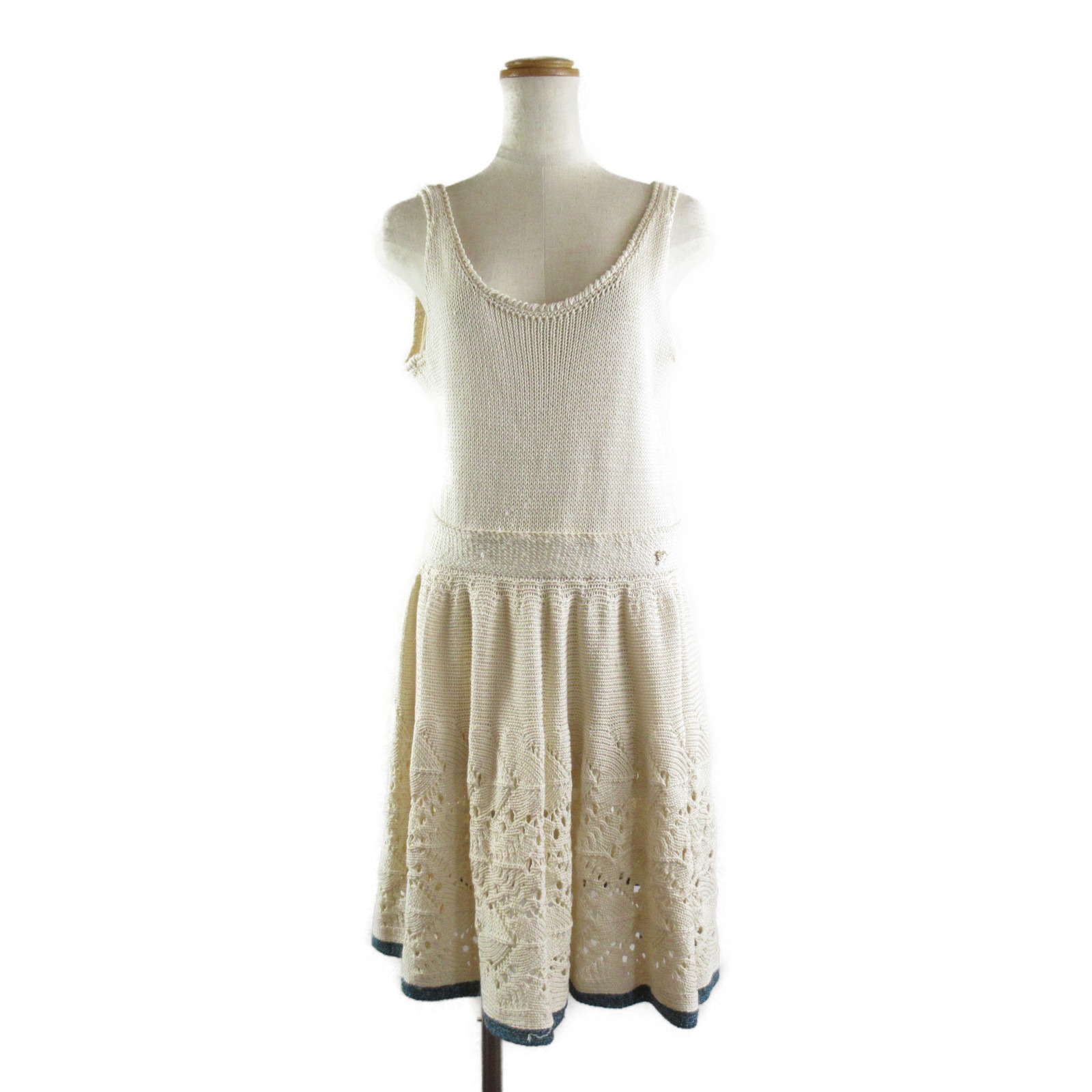 シャネル Chanel 編物ガウン ワンピース 着衣シロモノ トップス 帛 ワタ レディース ベージュ体系 ベージュ Pk 中古 Residenza Latorre Com