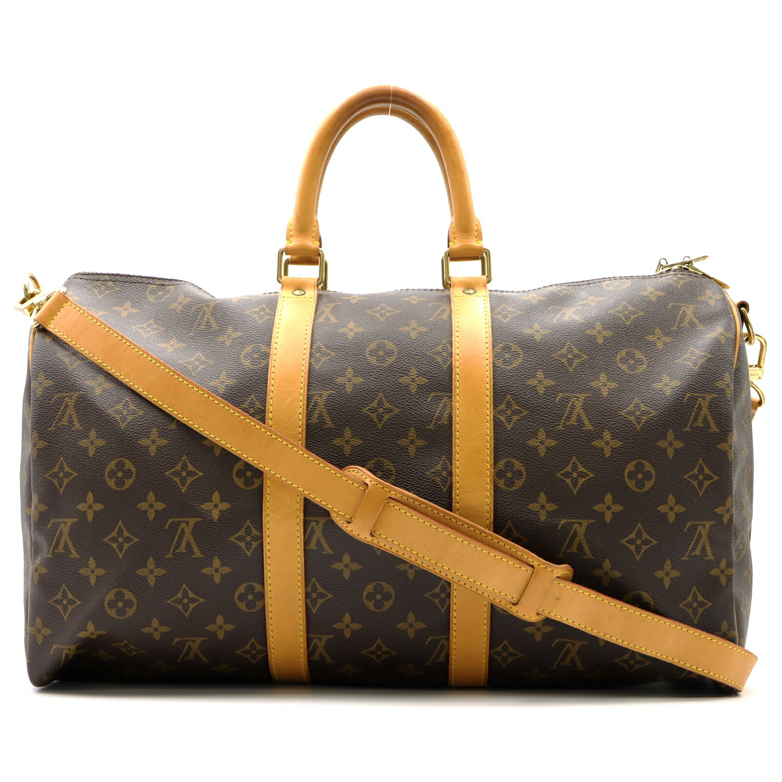 Louis Vuitton ルイ ヴィトン ルイ ヴィトン ボストンバッグ ランクb ブランドオフ バッグ 2way レディースバッグ Pvcコーティングキャンバス バッグ キーポル バンドリエール45 レディース メンズ モノグラム ボストンバッグ ブラウン系 レザー レディース