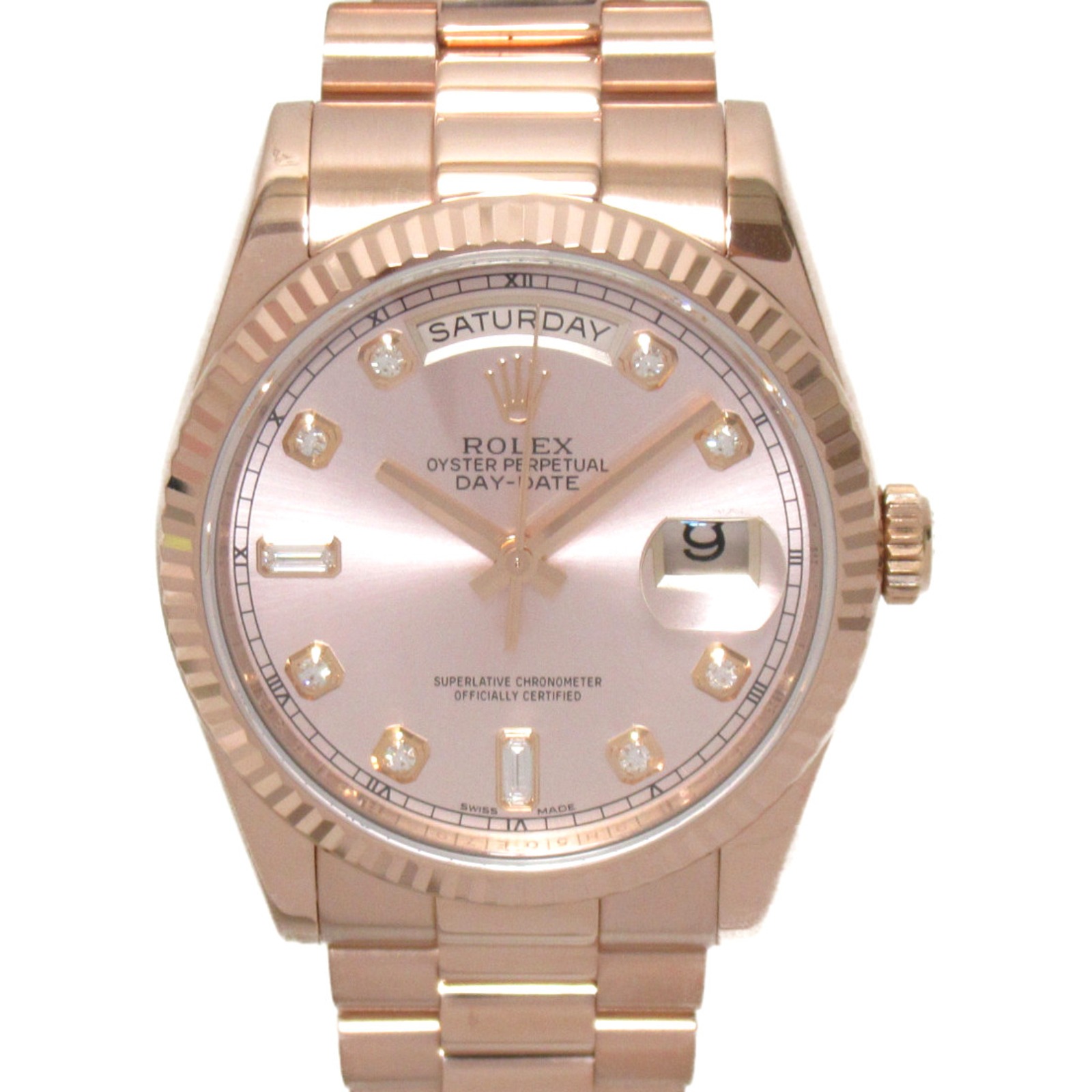 ロレックス Rolex デイデイト 腕時計 時計 K18pg ピンクゴールド ダイヤモンド メンズ ピンク系 Pk Np 1135a 中古 Fitzfishponds Com