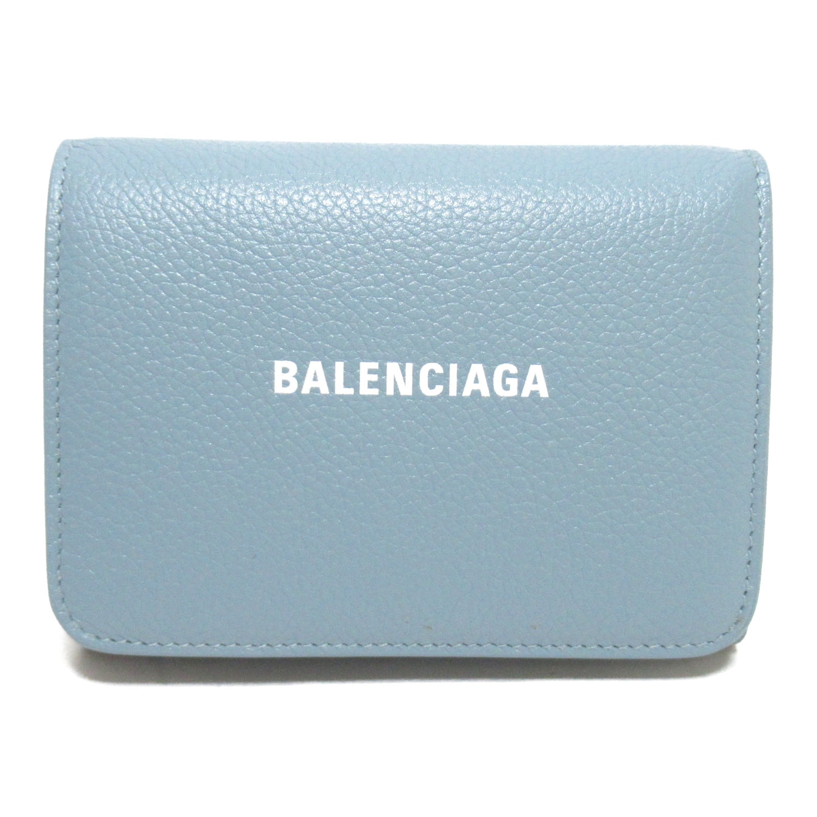 バレンシアガ バレンシアガ Balenciaga ブランド財布 三つ折り財布 財布 レディース財布 カーフ 牛革 メンズ レディース ブルー系 ブルーグレー izi ブランド ホワイト 新品 レディース財布 サイフ ブランド財布 国内即発送