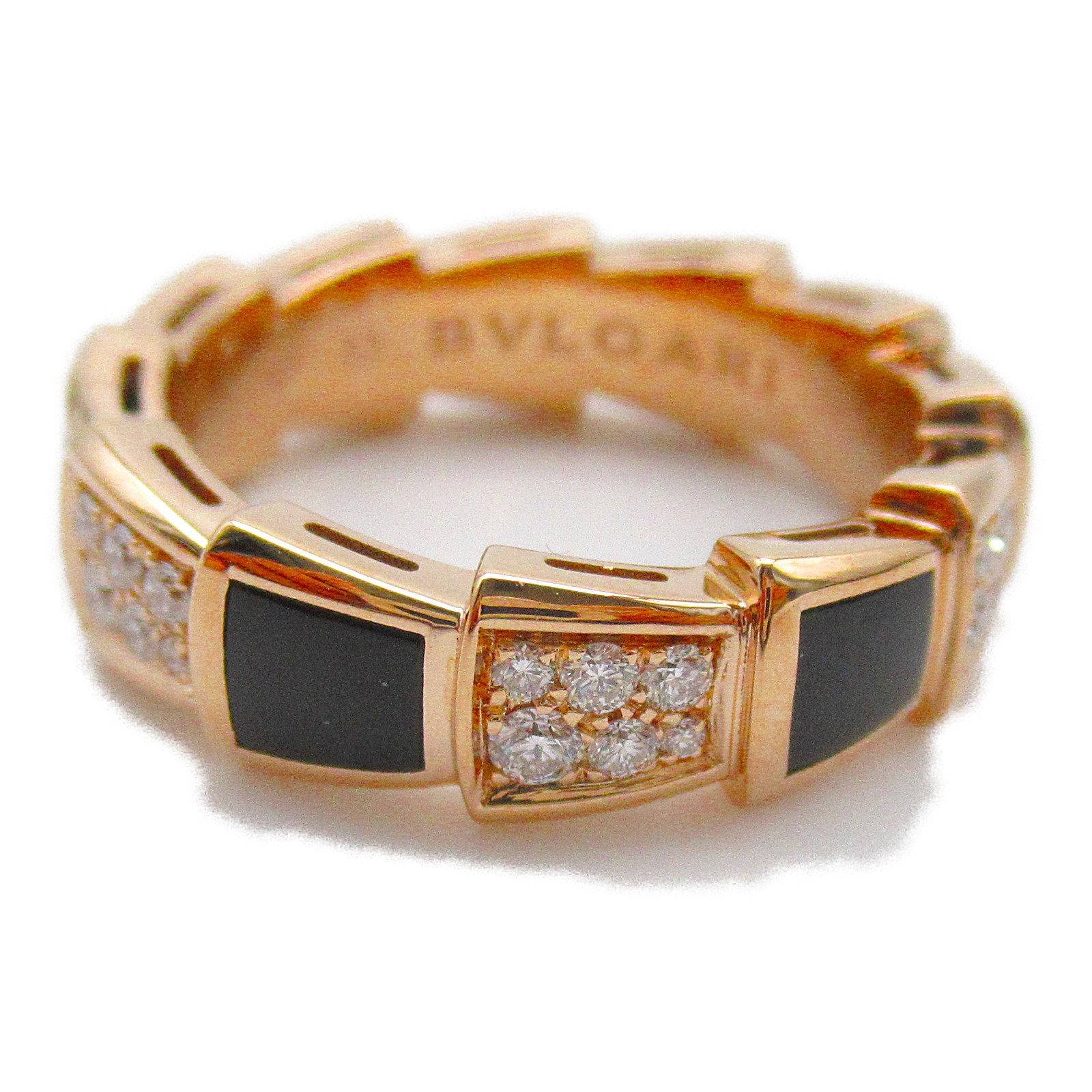 ブルガリ BVLGARI セルペンティヴァイパーオニキスダイヤリング ...