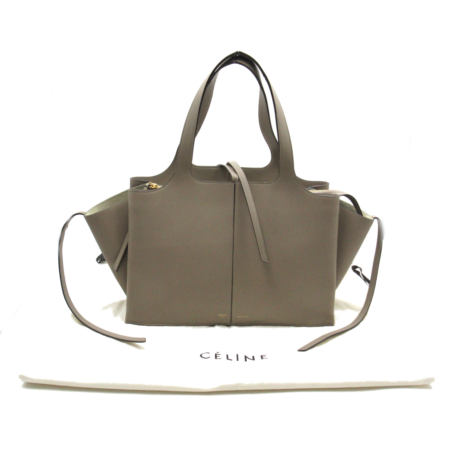 セリーヌ CELINE トリフォルド ブランド ベージュ系 トート レザー