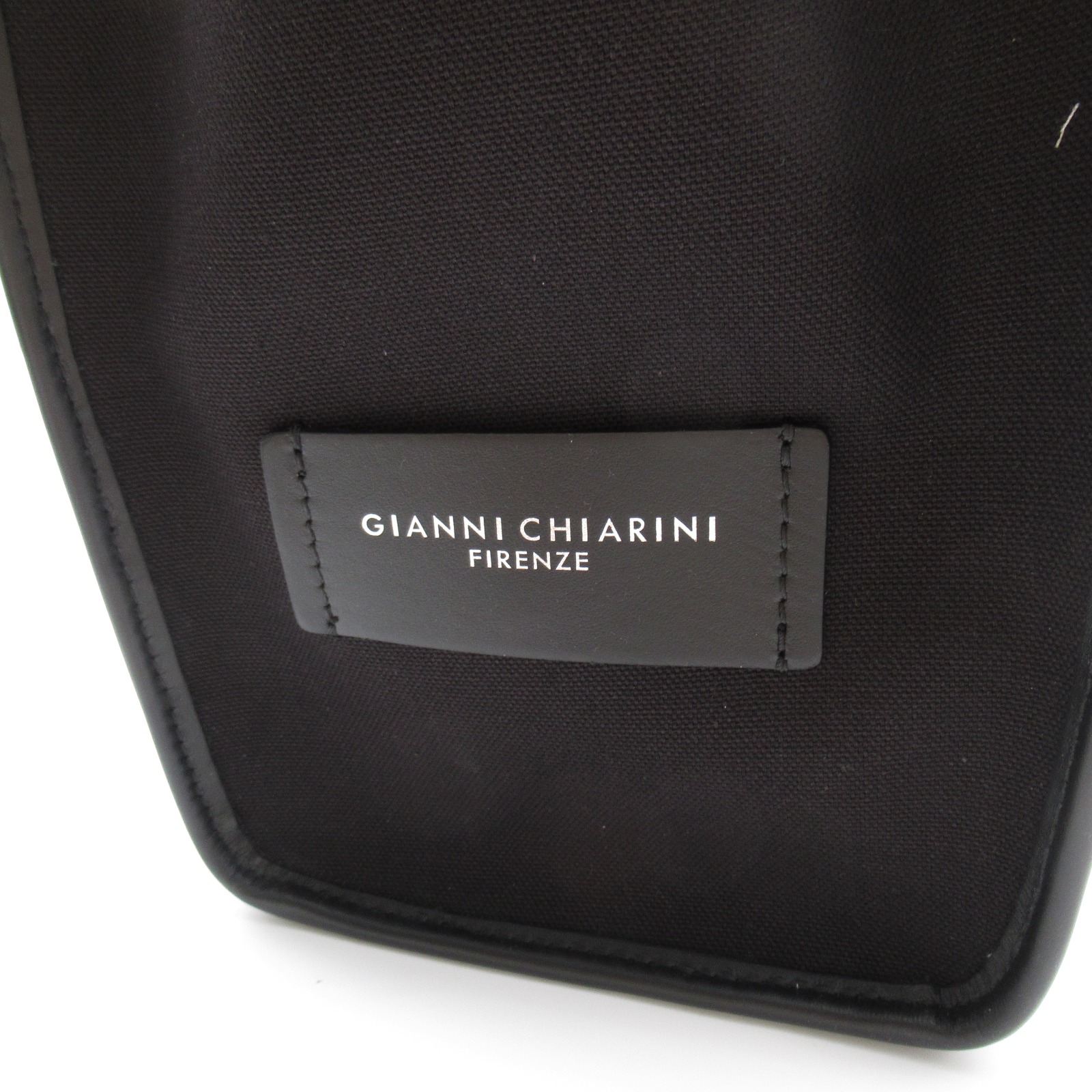 GIANNI CHIARINI(ジャンニキャリーニ)ブラックレザーバッグ バッグ 