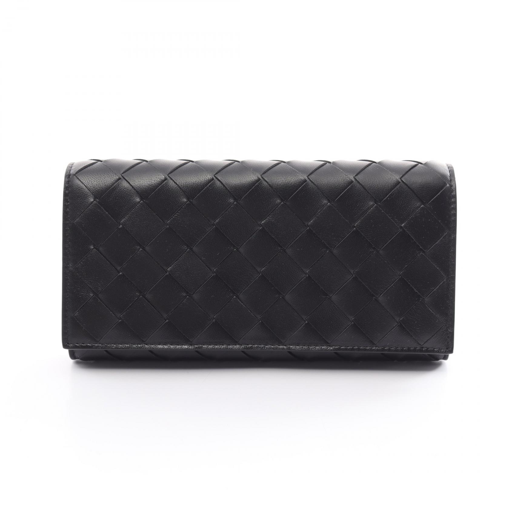 ✨️超美品✨️素敵✨️ボッテガヴェネタ　二つ折長財布　札入れ　ブラック BOTTEGA VENETA ボッテガヴェネタ 二つ折り長財布 666935 VCPP3
