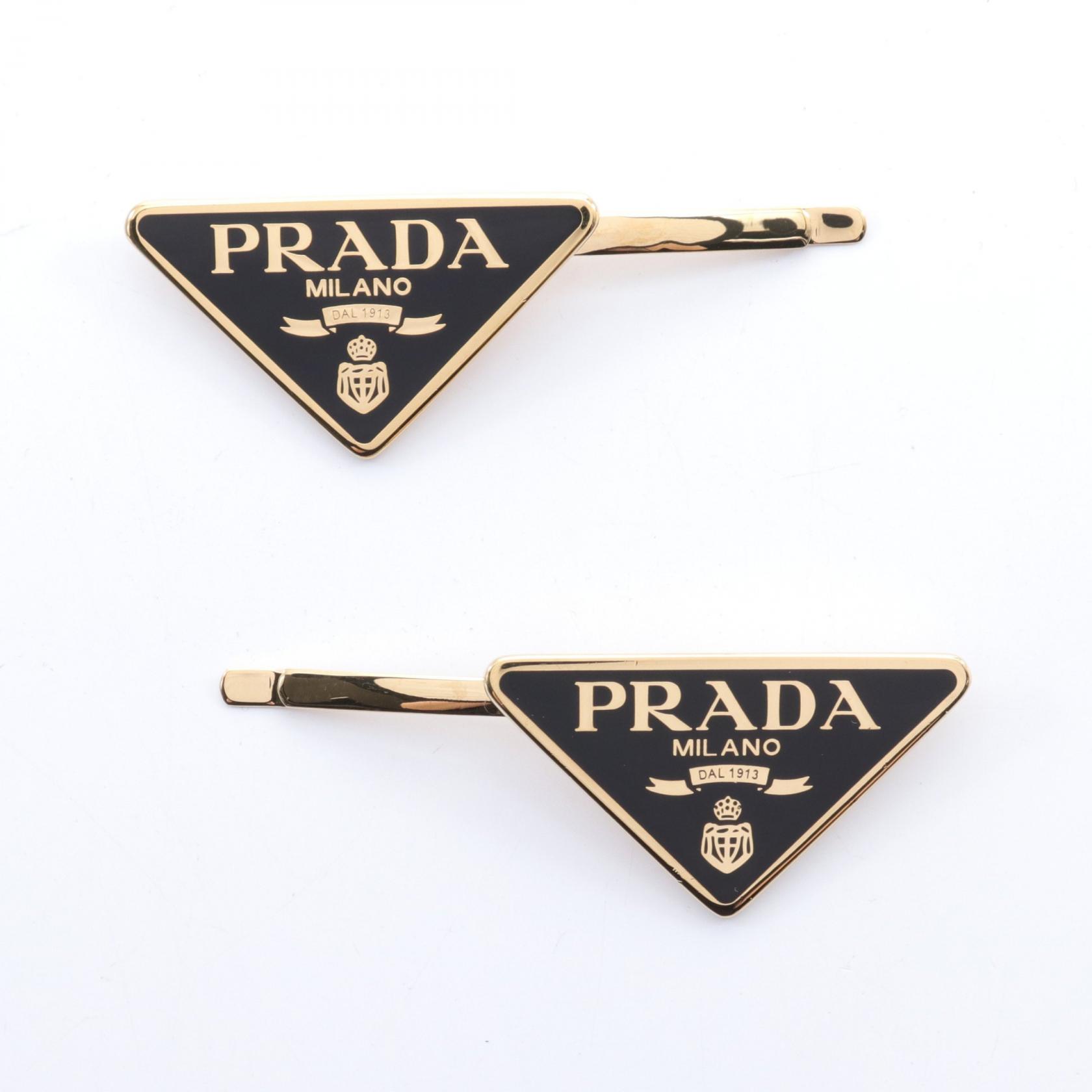 PRADA プラダ　ブローチ　新品 楽天市場】プラダ PRADA ブローチ レザー/プラスチック ブラック