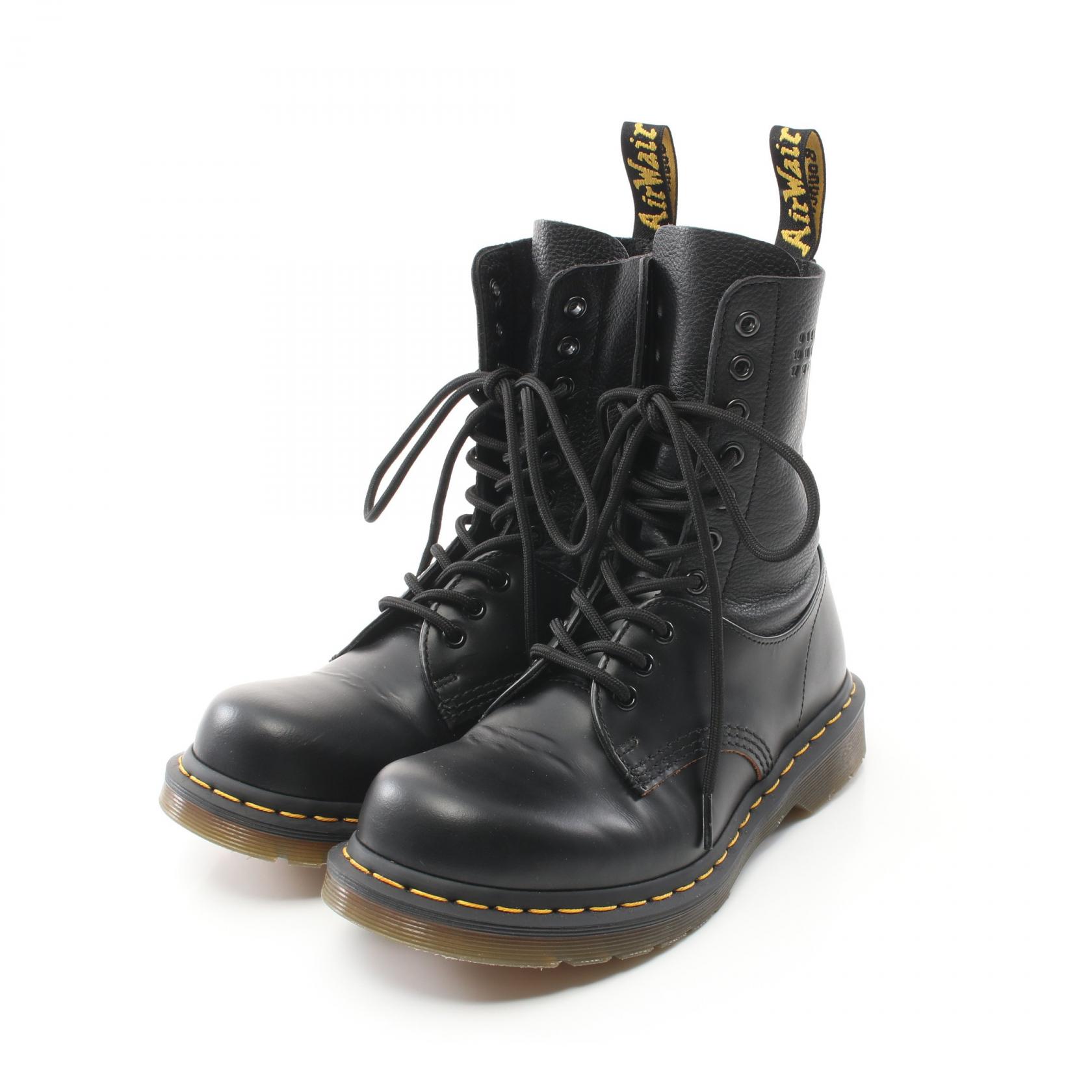 ✱最終値下げ ブラックレザー ブーツ ドクターマーチン マルジェラ MM6 × Dr.Martens エムエムシックス メゾンマルジェラ ドクター