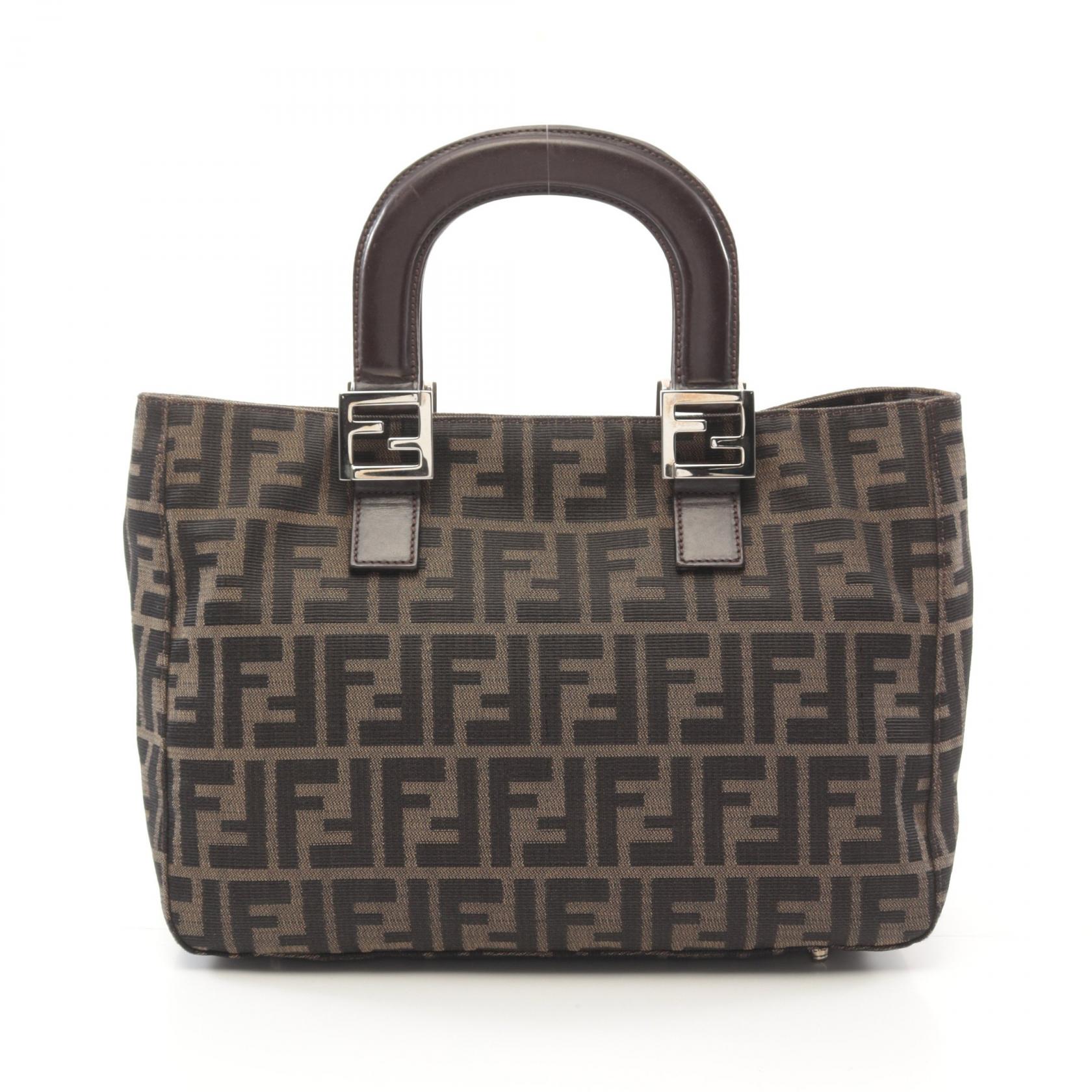 ✨上美品✨☘️FENDI☘️✨ミニトートバッグ✨ズッカ柄✨キャンバス×レザー✨ 2101218590180_1.jpg