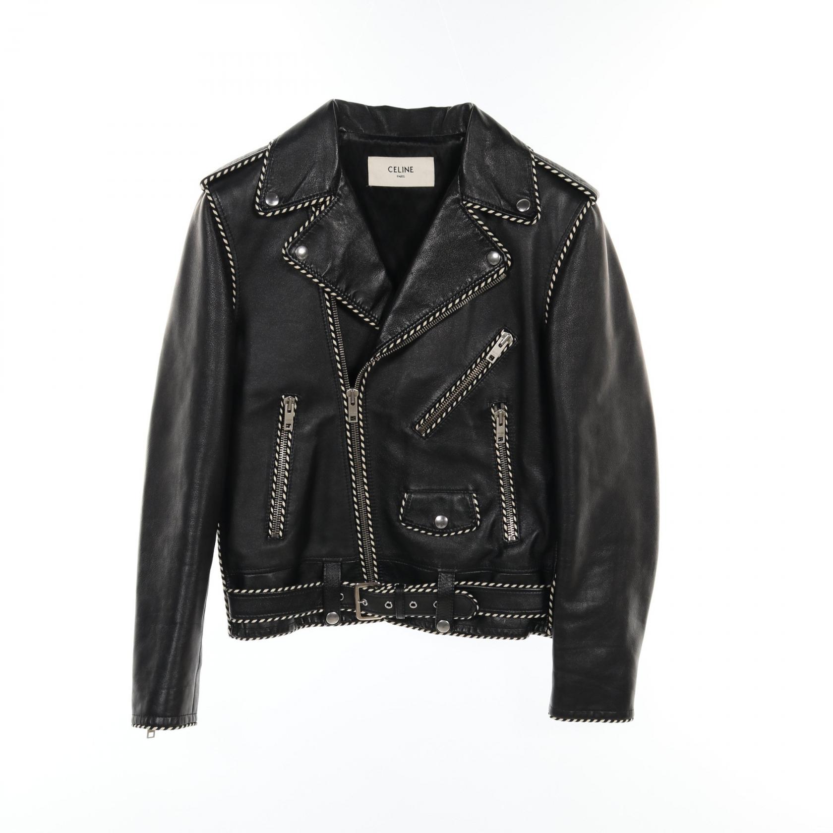 CELINE バッファロー ライダースジャケット ブラック 2101218626629_1.jpg