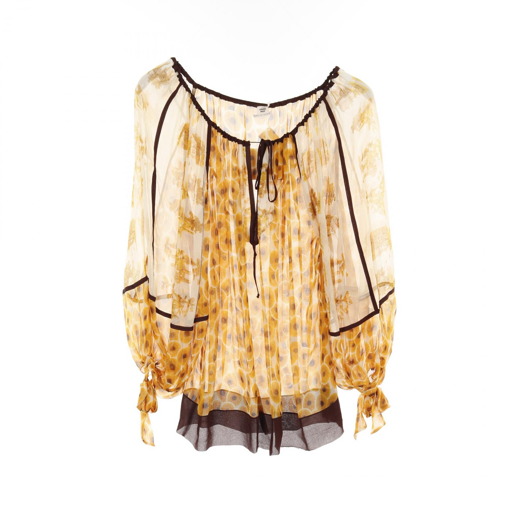 エルメス HERMES ブラウス 衣料品 トップス シルク シルク レディース オレンジ系 / ブラック系 / アイボリー系 【中古】 楽天市場】エルメス HERMES ブラウス 衣料品 トップス シルク シルク