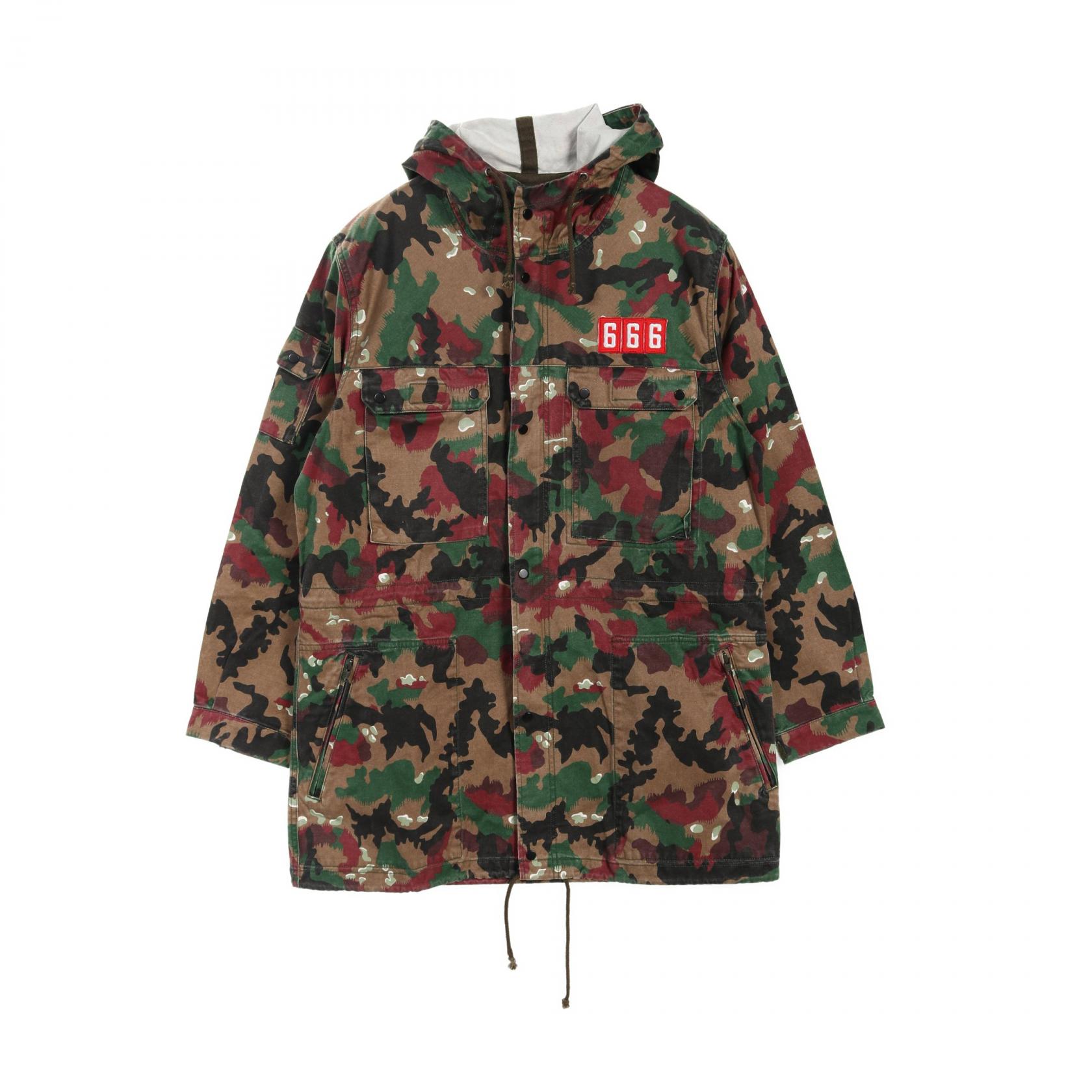 【P5倍×20%OFFクーポン】シュプリーム Supreme field Parka Swiss Camo ミリタリージャケット 衣料品 アウター コットン メンズ ブラウン系 / マルチカラー 【中古】