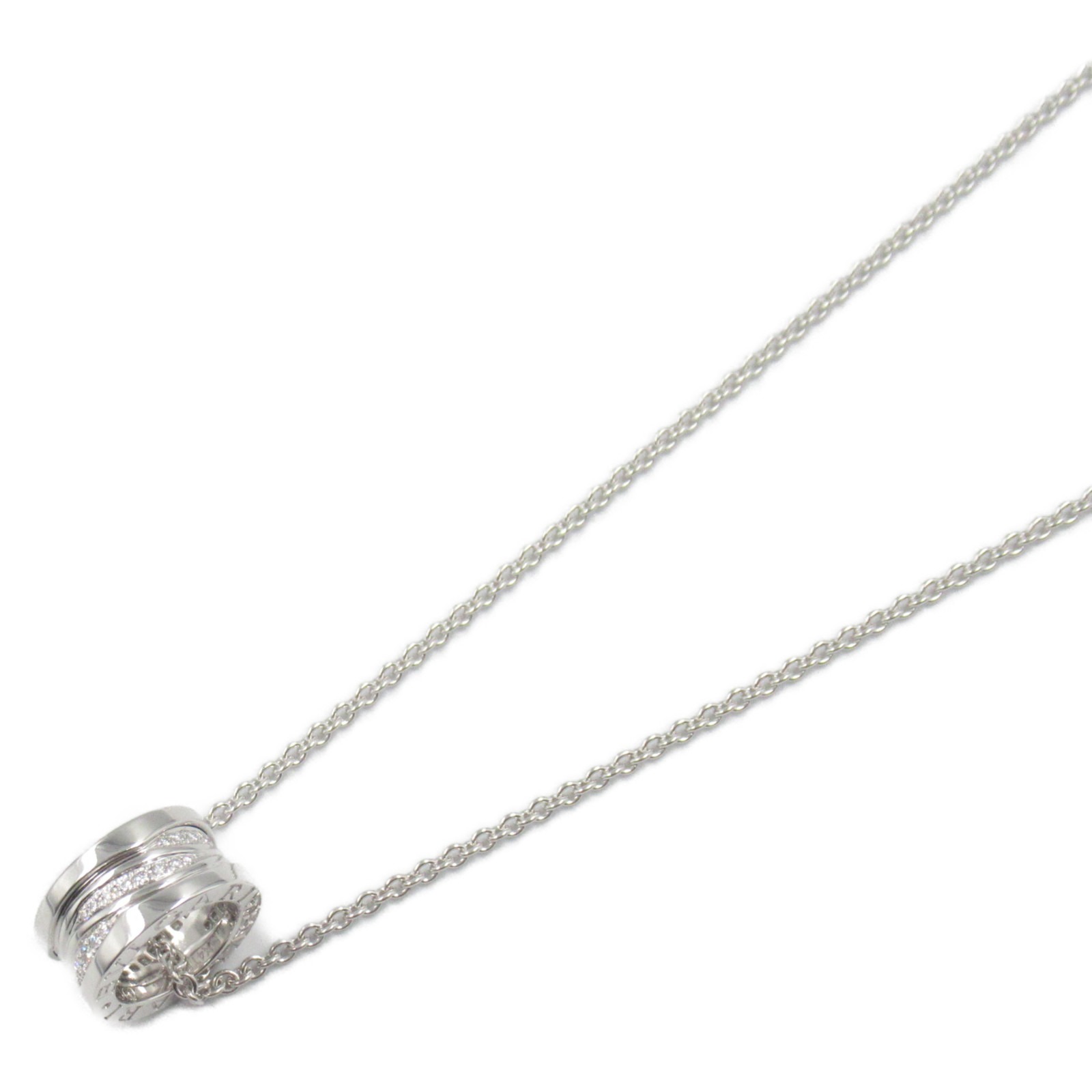 新品同様 BVLGARI シルバー スタッズネックレス ビー・ゼロワン ネックレス 新品同様 BVLGARI シルバー スタッズ