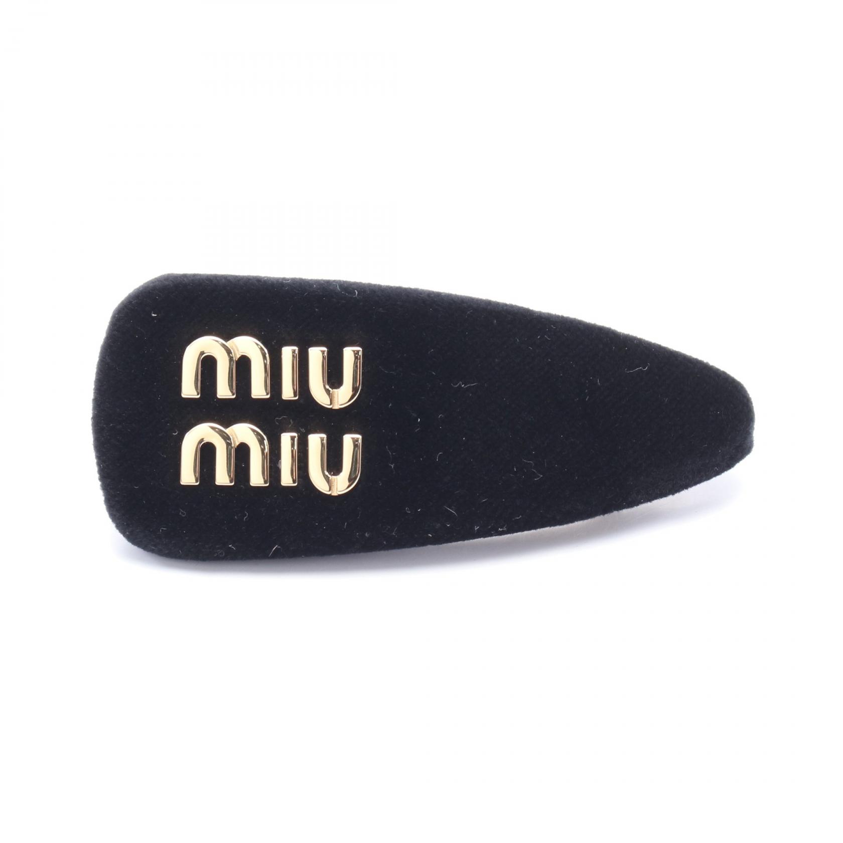 miu miu ブラック バレッタ ミュウミュウ Miu Miu MIUMIU バレッタ 5IF206 068 リボン