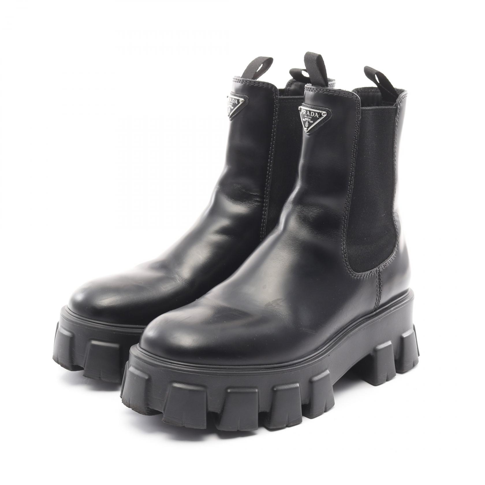 プラダ　ブーツ Prada Leather Zip Ankle-Booties | Neiman Marcus