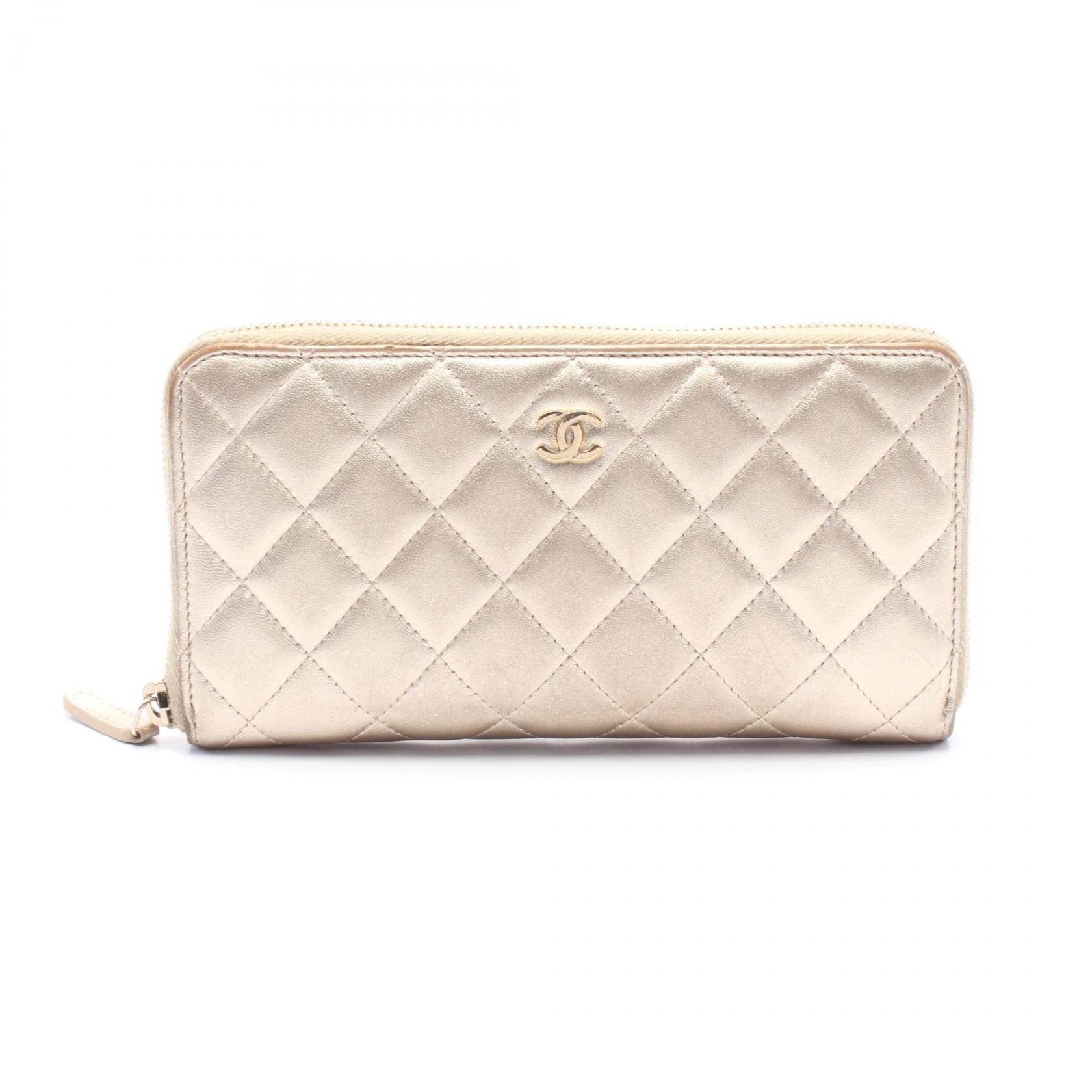 楽天市場】シャネル CHANEL 長財布 マトラッセ ゴールド系キャメル