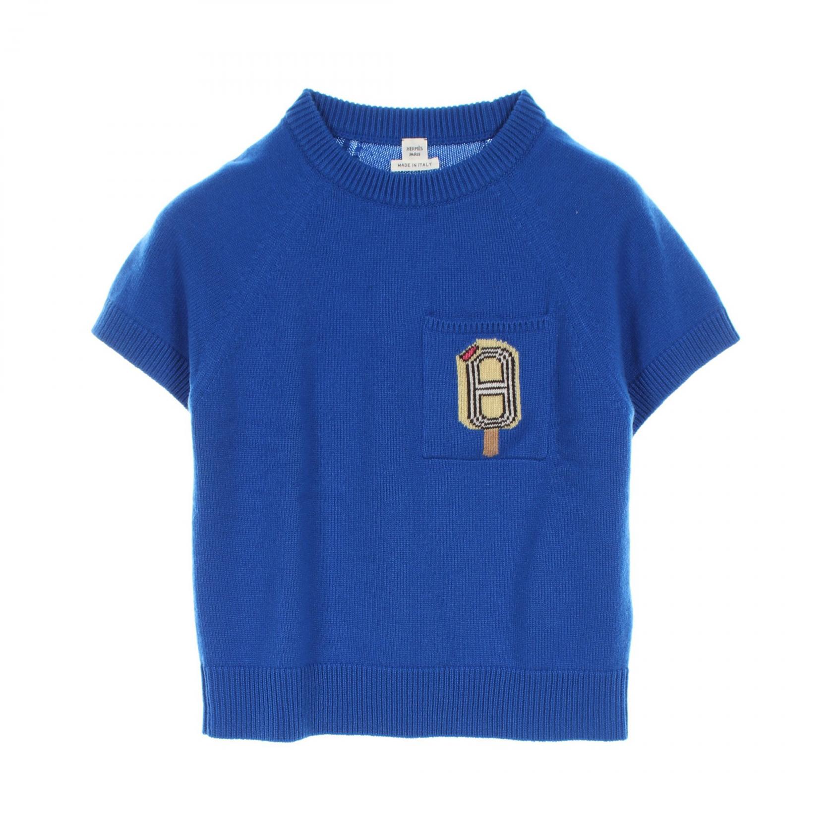 【美品】HERMES ニット セーター 半袖　カシミヤ 34 XS 渋谷並木橋店】2022年 秋冬 HERMES エルメス ニット セーター H