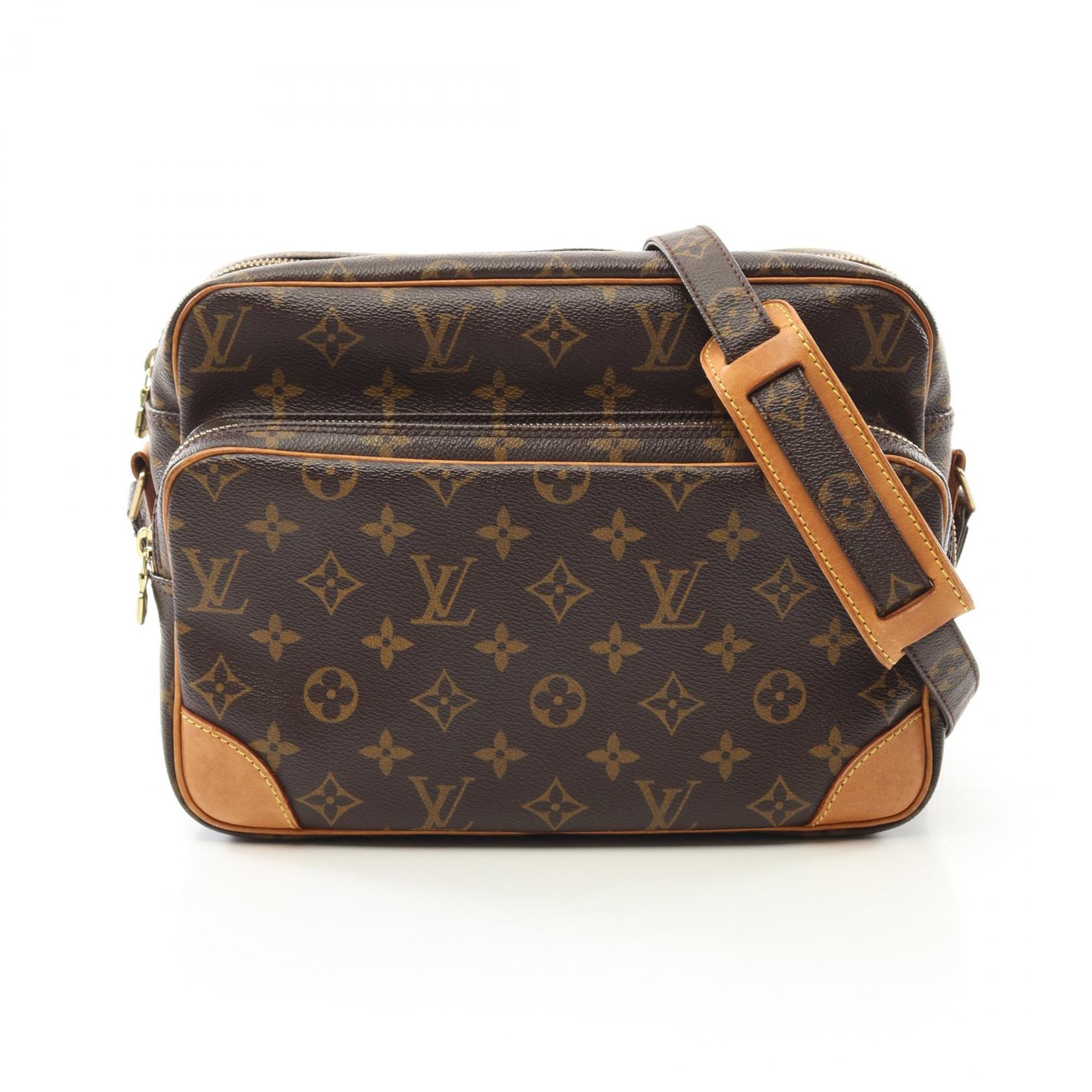 ルイ・ヴィトン LOUIS VUITTON ナイル ショルダーバッグ バッグ PVCコーティングキャンバス レザー モノグラム レディース ブラウン系 M45244 【中古】 67,100円