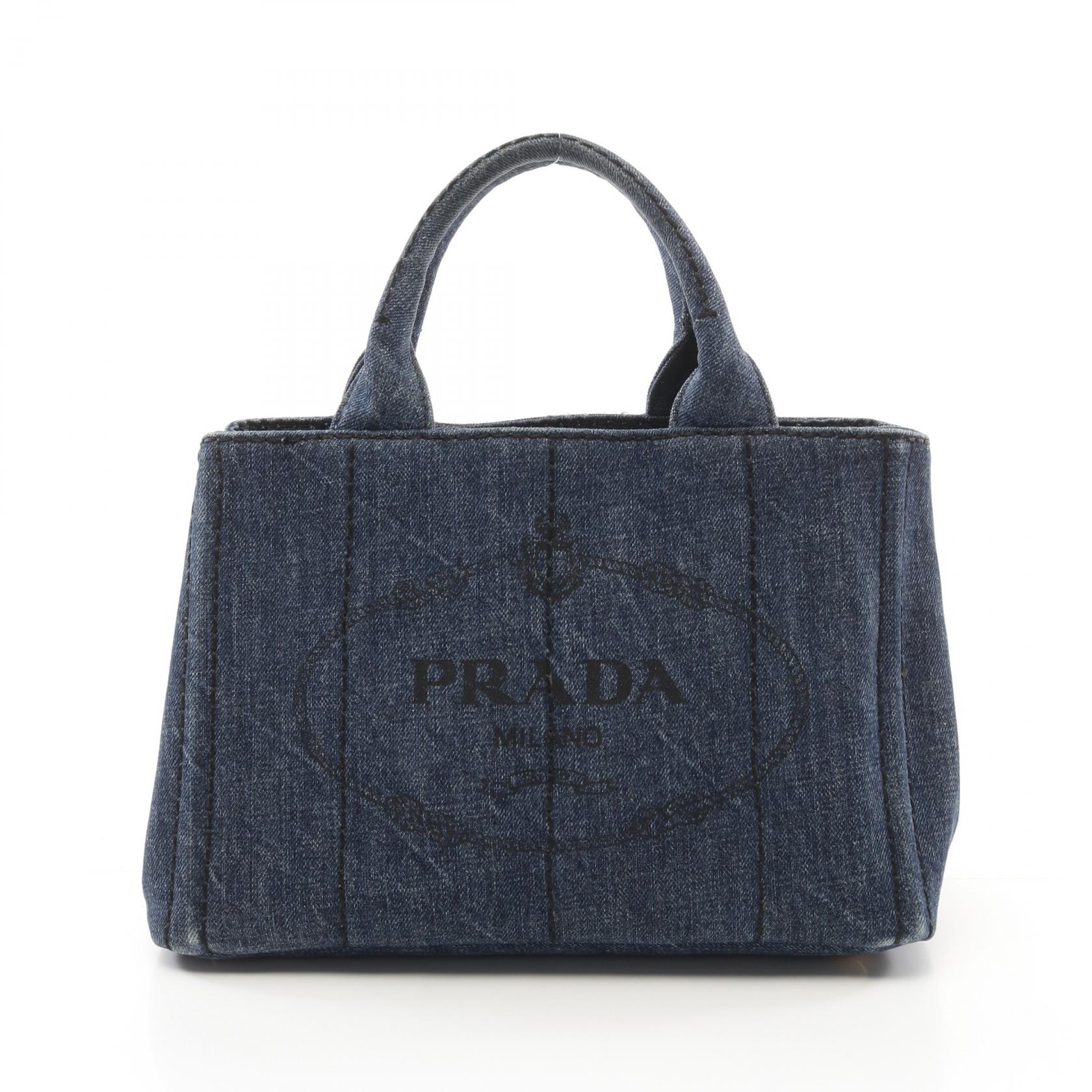 プラダ PRADA CANAPA カナパ ミニ トートバッグ バッグ デニム レディース ネイビー系 BN2439 【中古】 楽天市場】プラダ PRADA CANAPA カナパ ミニ トートバッグ バッグ