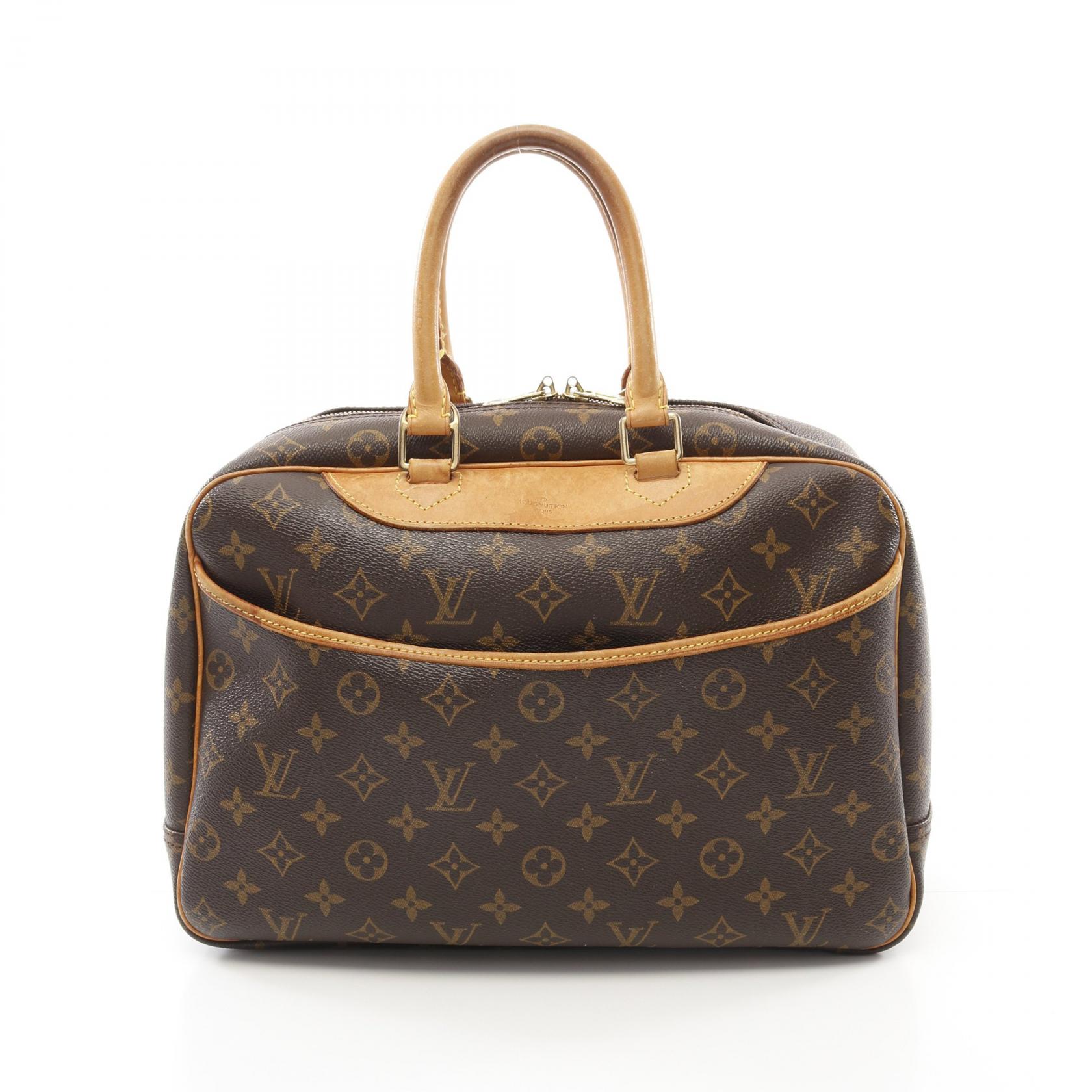 ルイ・ヴィトン LOUIS VUITTON ドーヴィル ボーリングヴァニティ ハンドバッグ バッグ PVCコーティングキャンバス レザー モノグラム レディース ブラウン系 M47270 【中古】