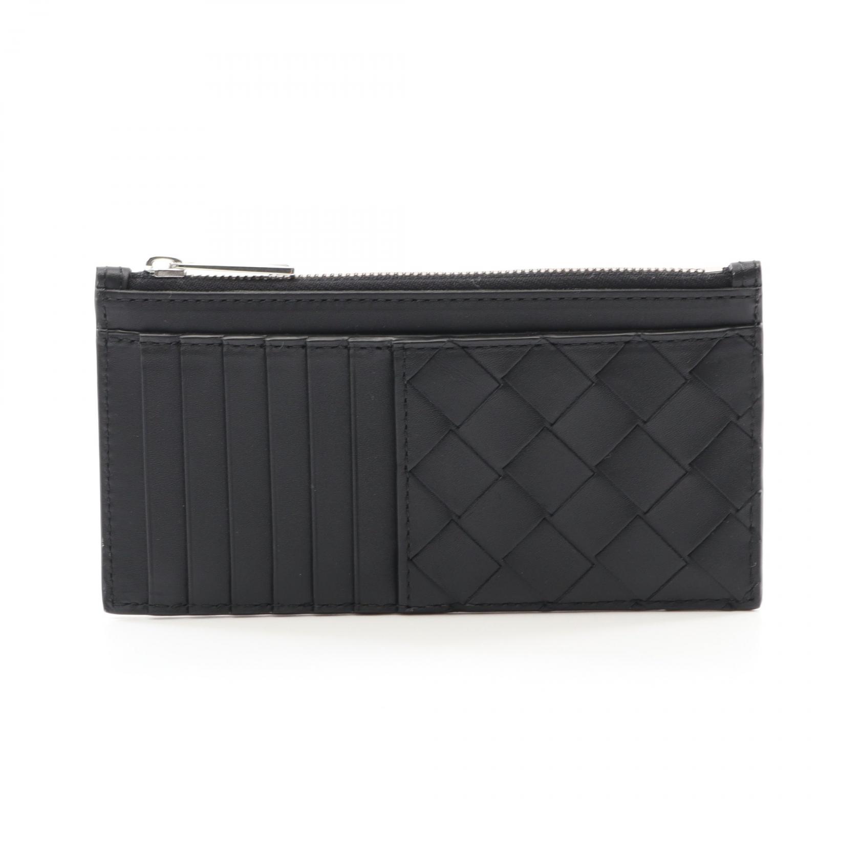 【5%OFFクーポン×ポイント5倍】ボッテガヴェネタ BOTTEGA VENETA イントレチャート コインケース 財布 レザー メンズ ブラック系 766155VCPQ38803 【新品】