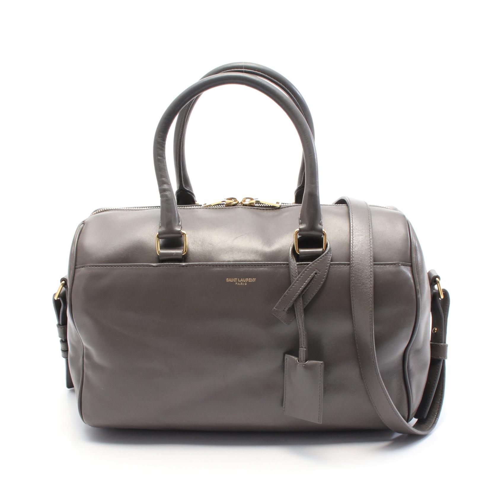 SAINT LAURENT サンローラン　バッグ　ベイビーダッフル　グレー サンローラン SAINT LAURENT ベイビーダッフル グレー カーフ