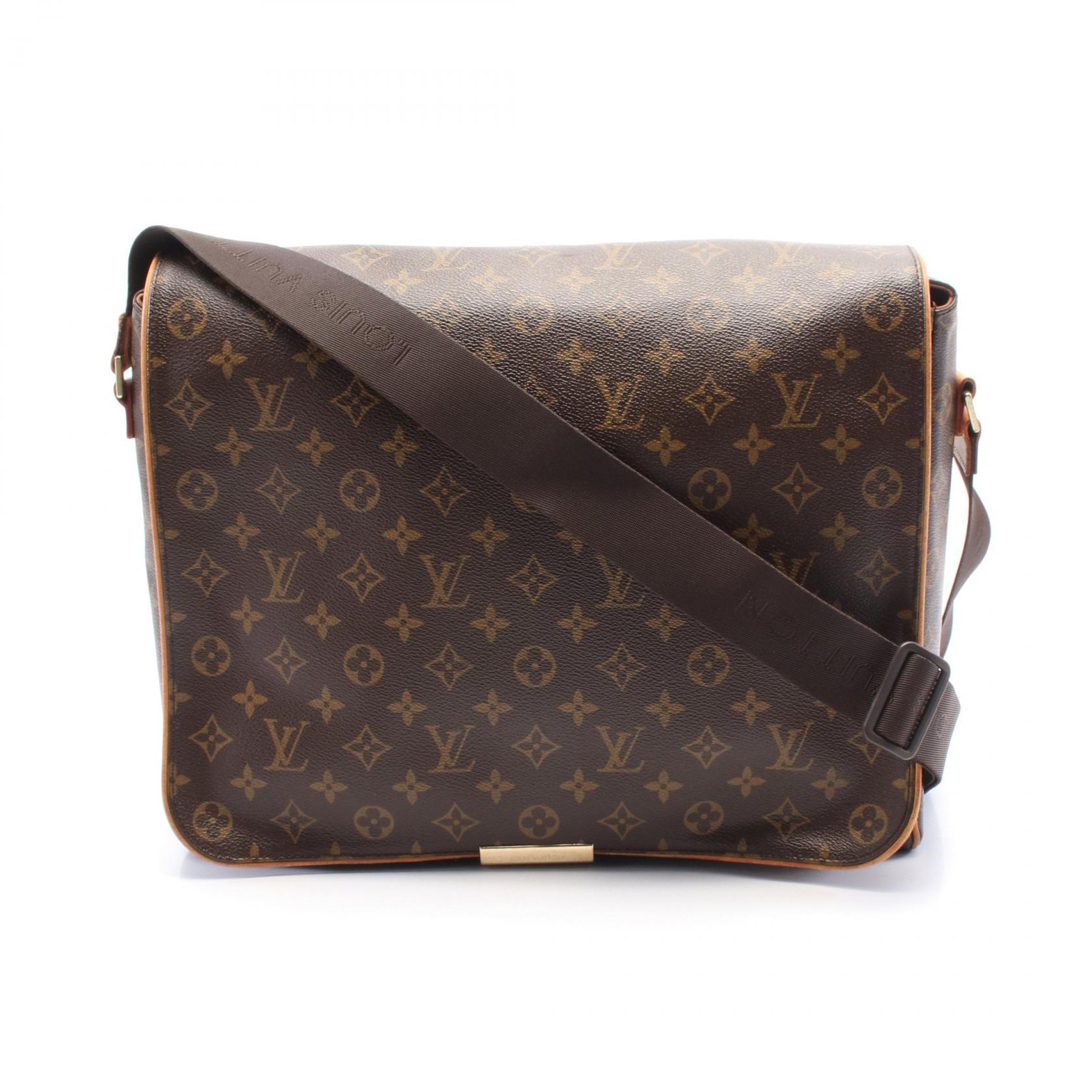 【5%OFFクーポン×ポイント5倍】ルイ・ヴィトン LOUIS VUITTON アベス ショルダーバッグ バッグ PVCコーティングキャンバス レザー モノグラム メンズ レディース ブラウン系 M45257 【中古】