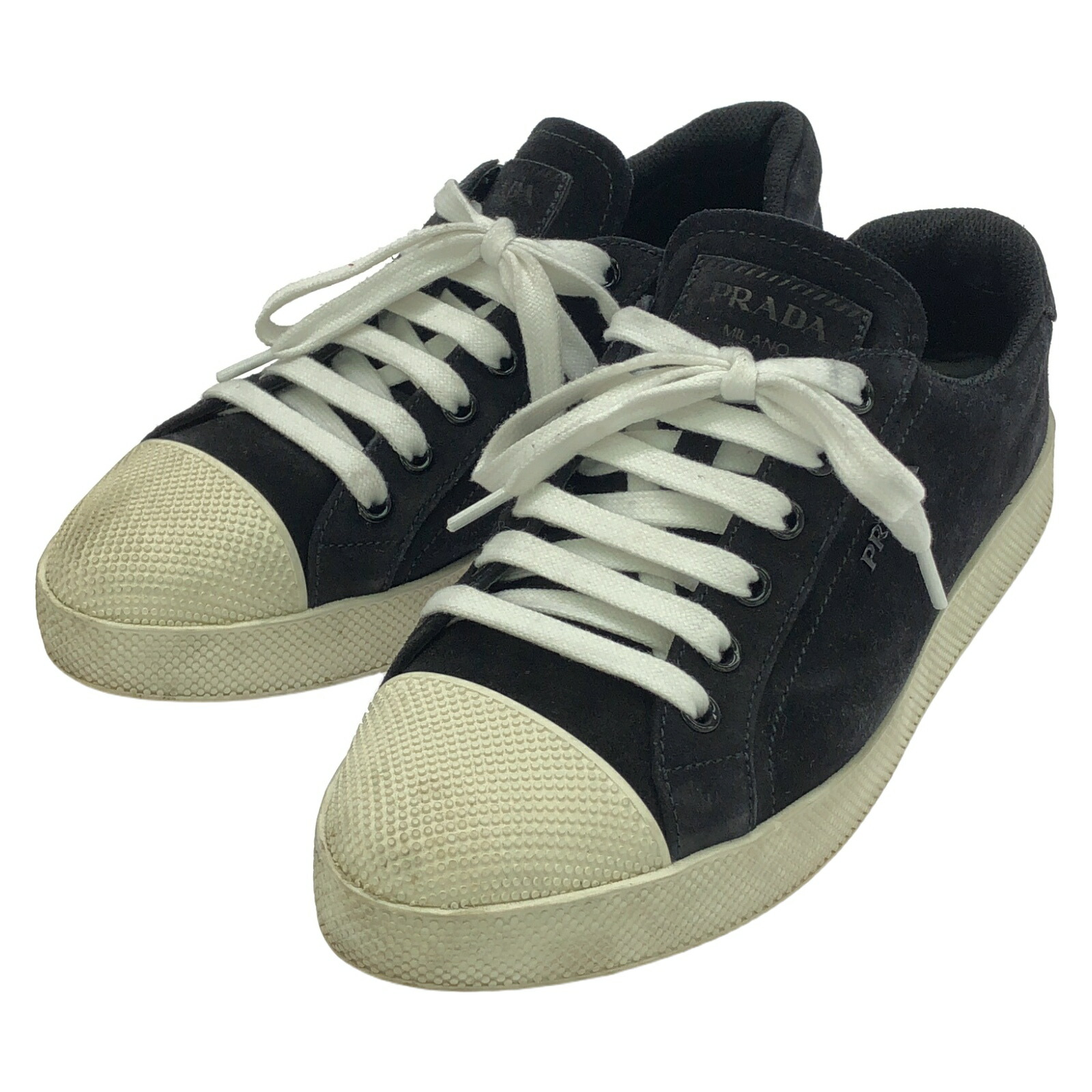 プラダ PRADA（プラダ）スニーカー 白 サイズ:UK8(26.5cm位) メンズ