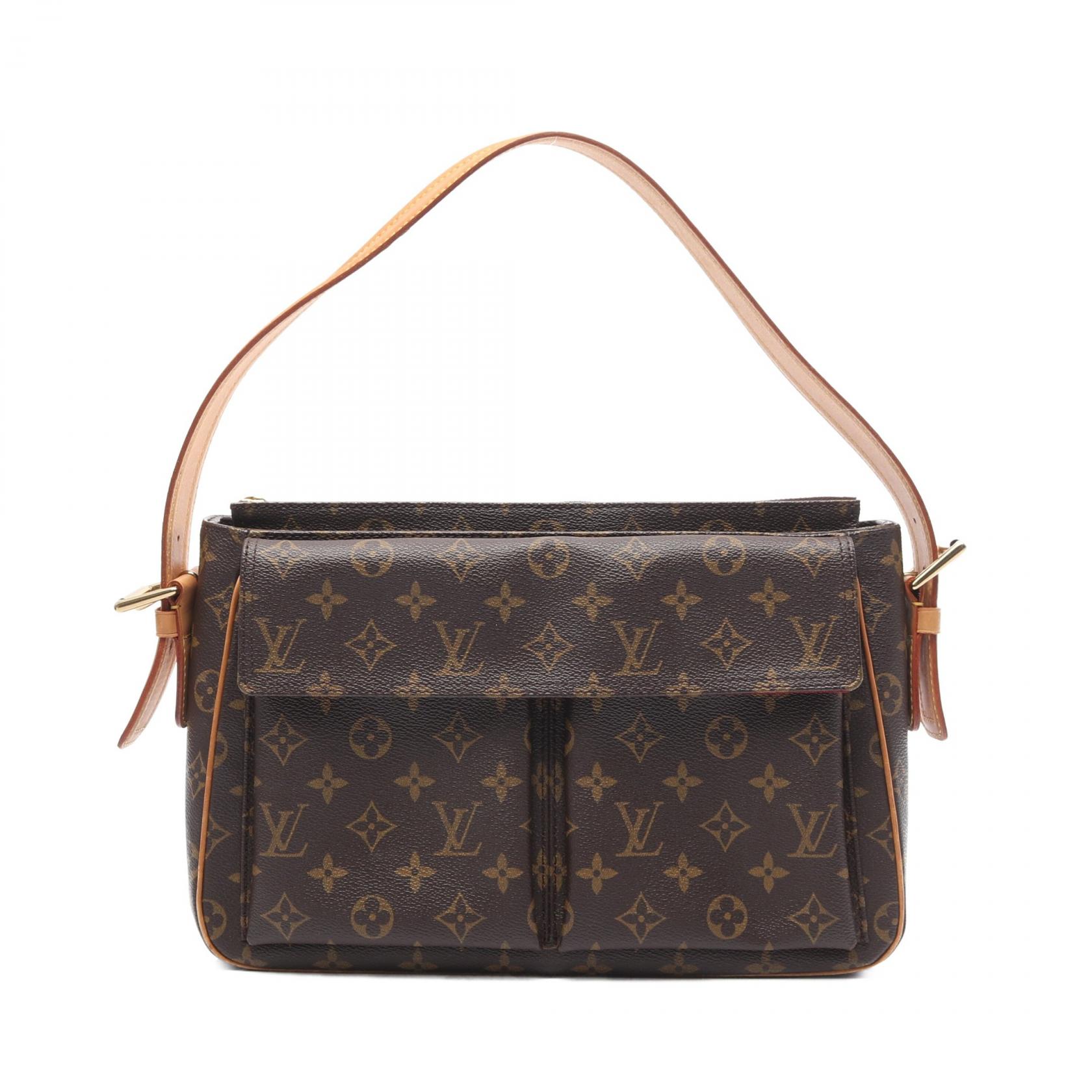 【5%OFFクーポン×ポイント5倍】ルイ・ヴィトン LOUIS VUITTON ヴィバシテGM ショルダーバッグ バッグ PVCコーティングキャンバス レザー モノグラム レディース ブラウン系 M51163 【中古】 96,800円