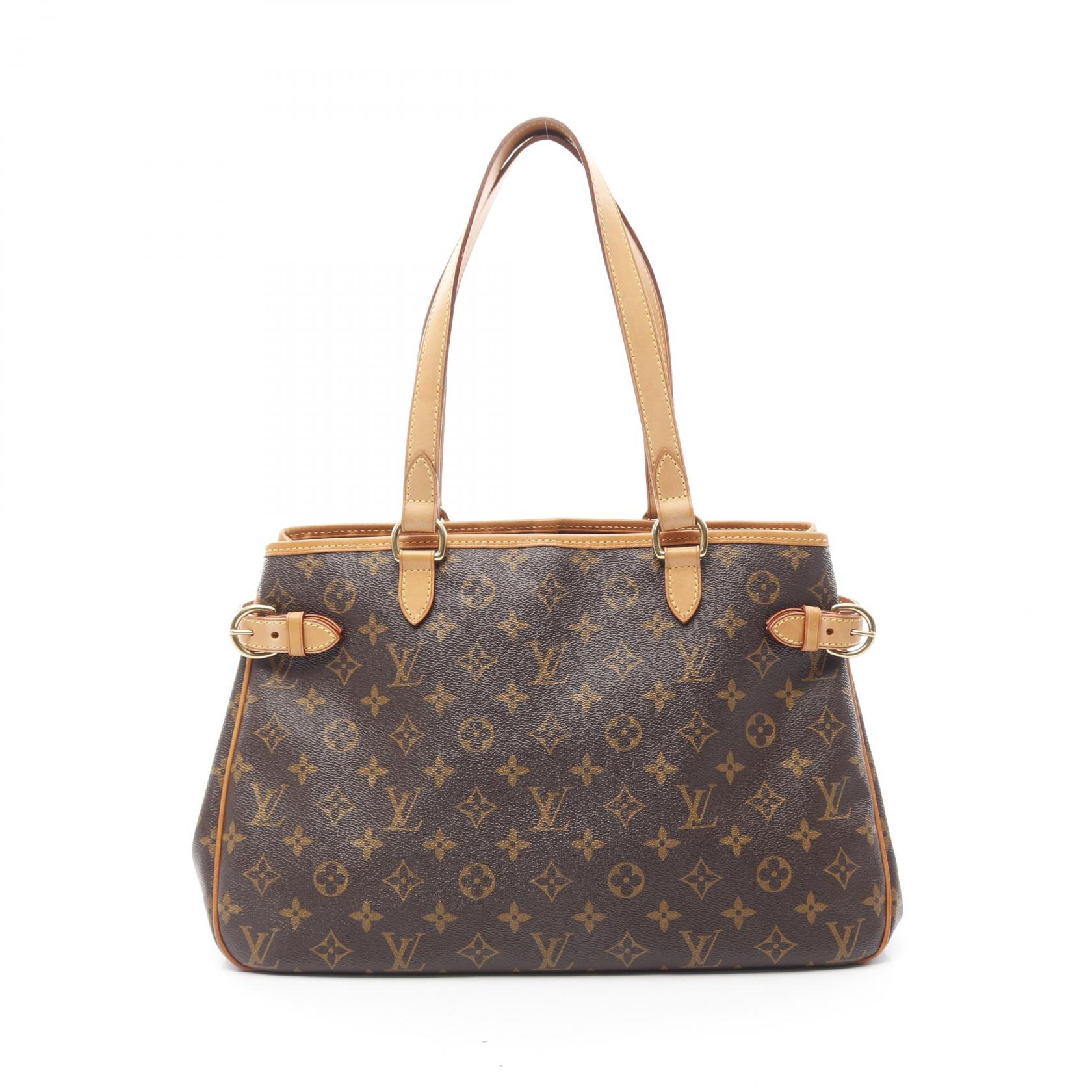 【P5倍×15%OFFクーポン】ルイ・ヴィトン LOUIS VUITTON バティニョール オリゾンタル ショルダーバッグ バッグ PVCコーティングキャンバス レザー モノグラム レディース ブラウン系 M51154 【中古】