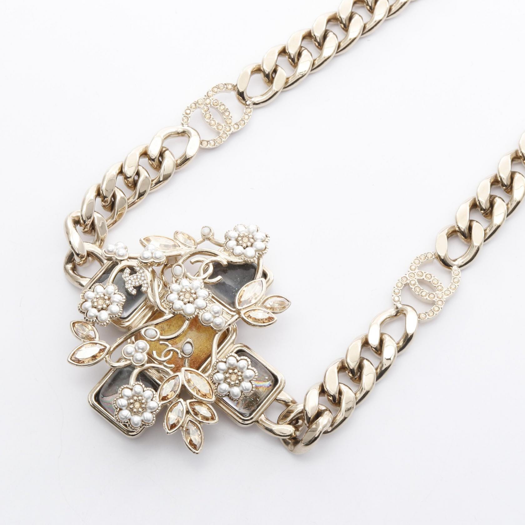 シャネル CHANEL ネックレス ジュエリー GP（ゴールドメッキ） フェイクパール / ラインストーン レディース ゴールド系 【中古】