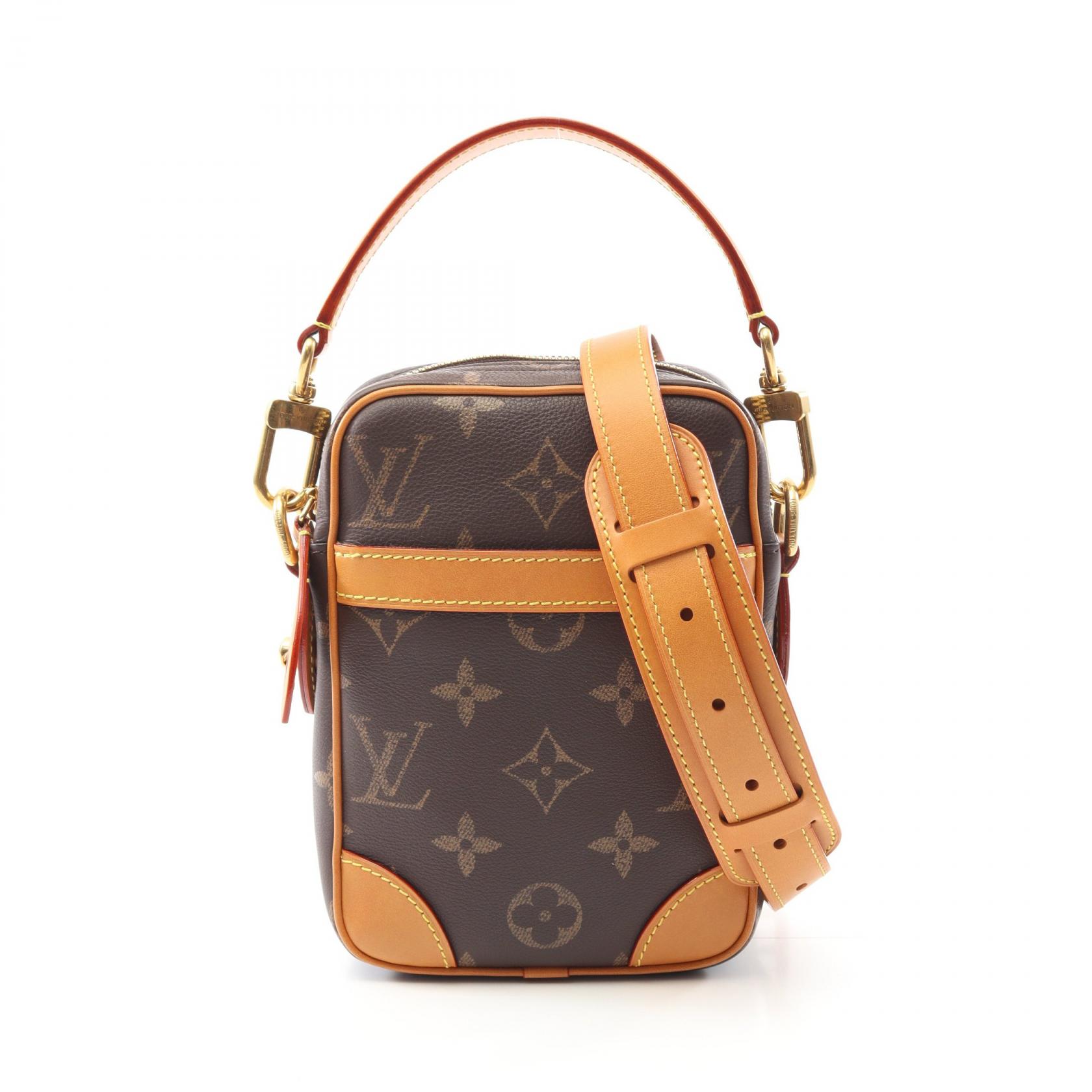 【P5倍×5%OFFクーポン】ルイ・ヴィトン LOUIS VUITTON ダヌーブ モノグラム ハンドバッグ バッグ PVCコーティングキャンバス レザー メンズ ブラウン系 M14106 【中古】