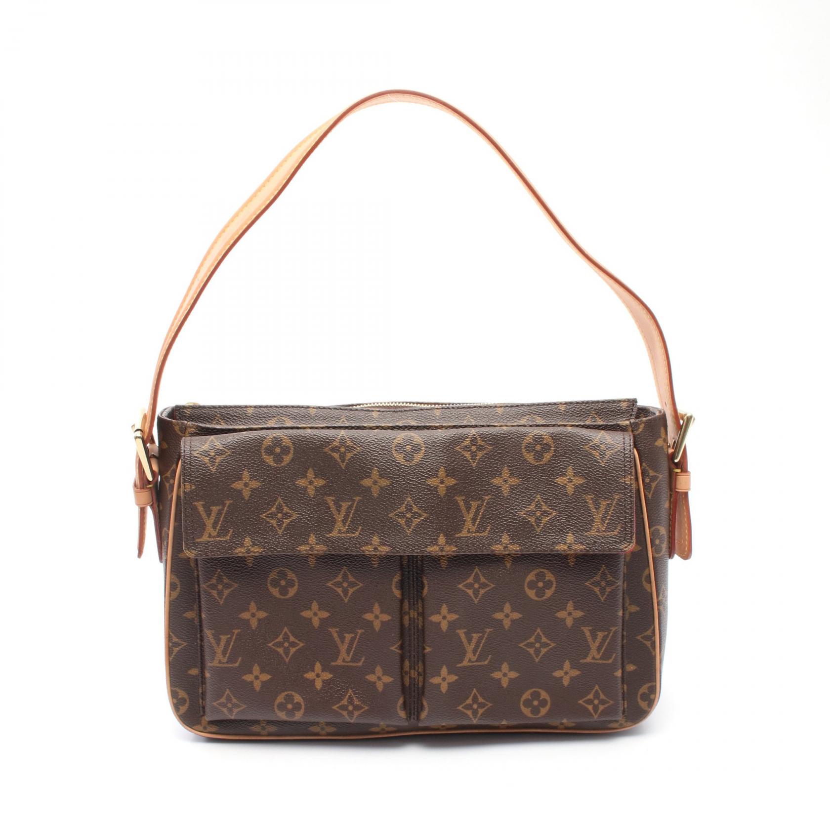 【5%OFFクーポン×ポイント5倍】ルイ・ヴィトン LOUIS VUITTON ヴィバシテGM モノグラム ショルダーバッグ バッグ PVCコーティングキャンバス レザー レディース ブラウン系 M51163 【中古】