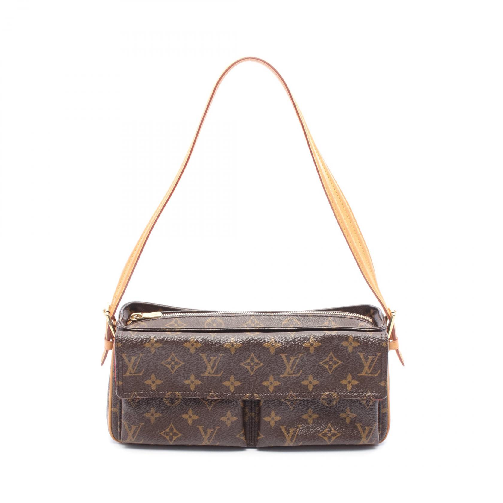 【5%OFFクーポン×ポイント5倍】ルイ・ヴィトン LOUIS VUITTON ヴィバシテMM ショルダーバッグ バッグ PVCコーティングキャンバス レザー モノグラム レディース ブラウン系 M51164 【中古】