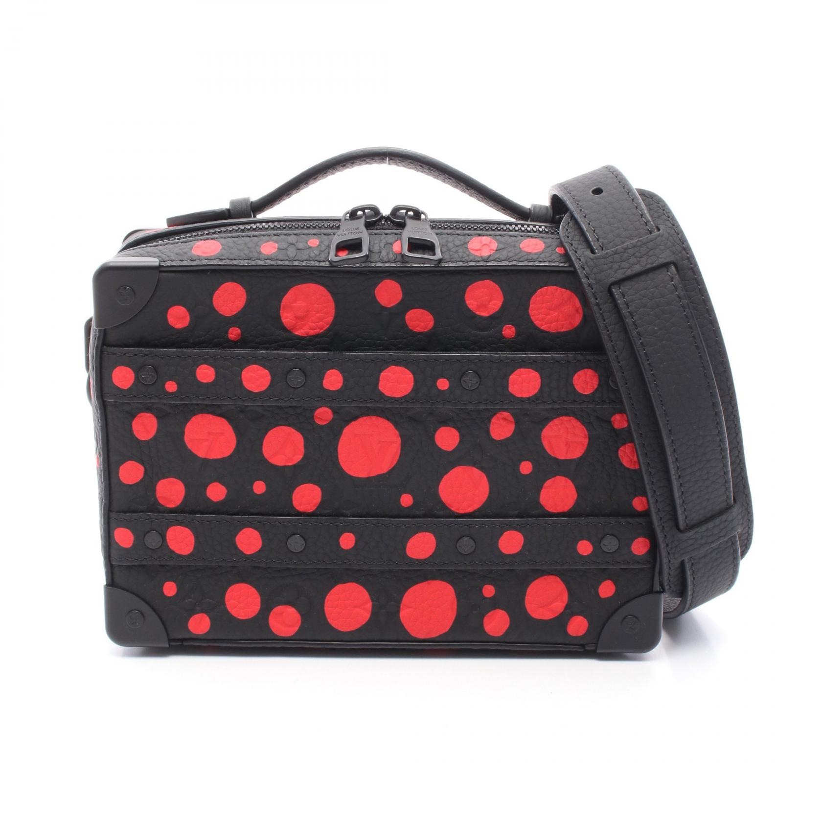 【P5倍×15%OFFクーポン】ルイ・ヴィトン LOUIS VUITTON LV × YK ハンドル ソフトトランク ハンドバッグ バッグ レザー モノグラム・トリヨンレザー レディース ブラック系 / レッド系 M21677 【中古】