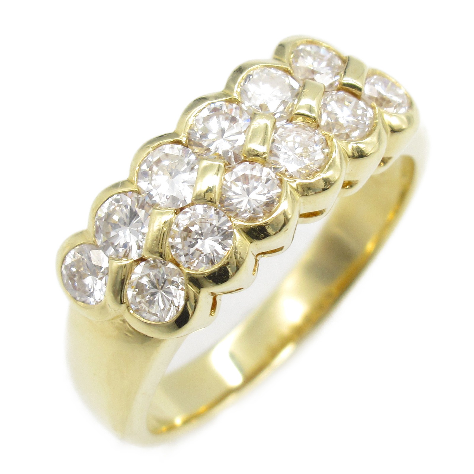 【5%OFFクーポン×ポイント5倍】ジュエリー JEWELRY ダイヤモンド リング リング・指輪 ジュエリー K18（イエローゴールド） ダイヤモンド レディース クリア系 ﾀﾞｲﾔ 6.2g 【中古】