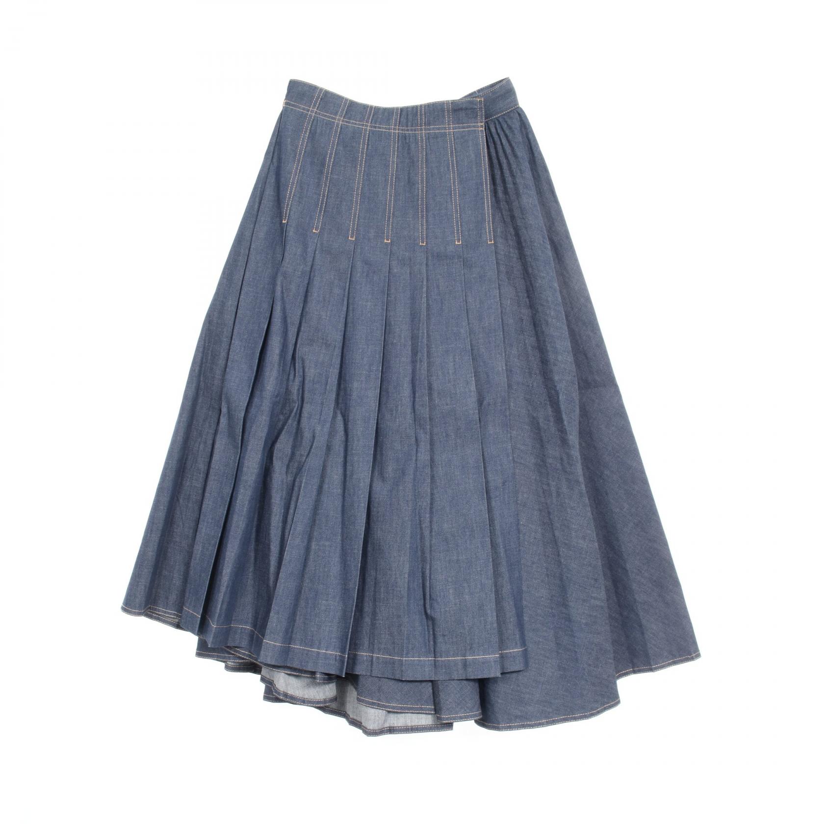 【4時間限定！ポイント10倍 】4/13 20時～23:59／ディオール Dior スカート 衣料品 ボトムス コットン レディース ネイビー系 【中古】