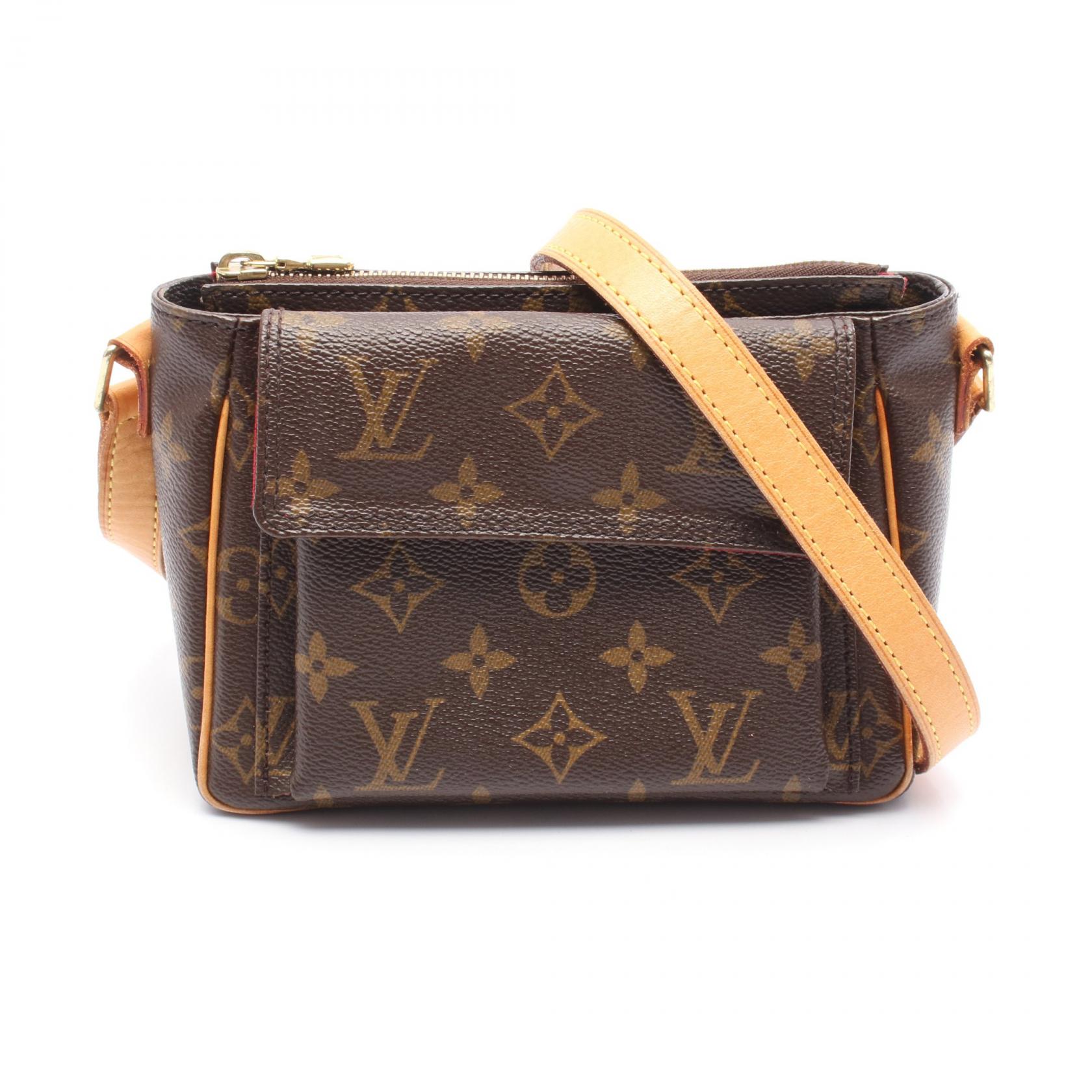 【P5倍×5%OFFクーポン】ルイ・ヴィトン LOUIS VUITTON ヴィバシテPM モノグラム ショルダーバッグ バッグ PVCコーティングキャンバス レザー レディース ブラウン系 M51165 【中古】